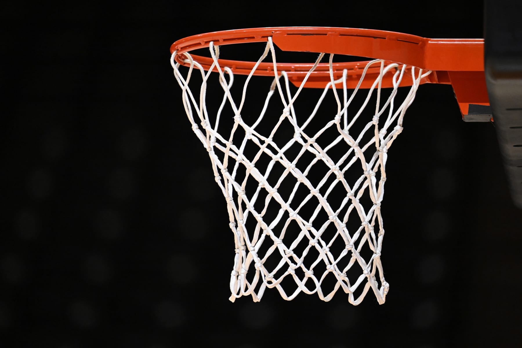 KNOXVILLE, TENNESSEE - NOVEMBER 06: The basketball hoop is seen before the Tennessee Volunteers play the Tennessee Tech Golden Eagles at Thompson-Boling Arena on November 06, 2023 in Knoxville, Tennessee. (Photo by Eakin Howard/Getty Images)