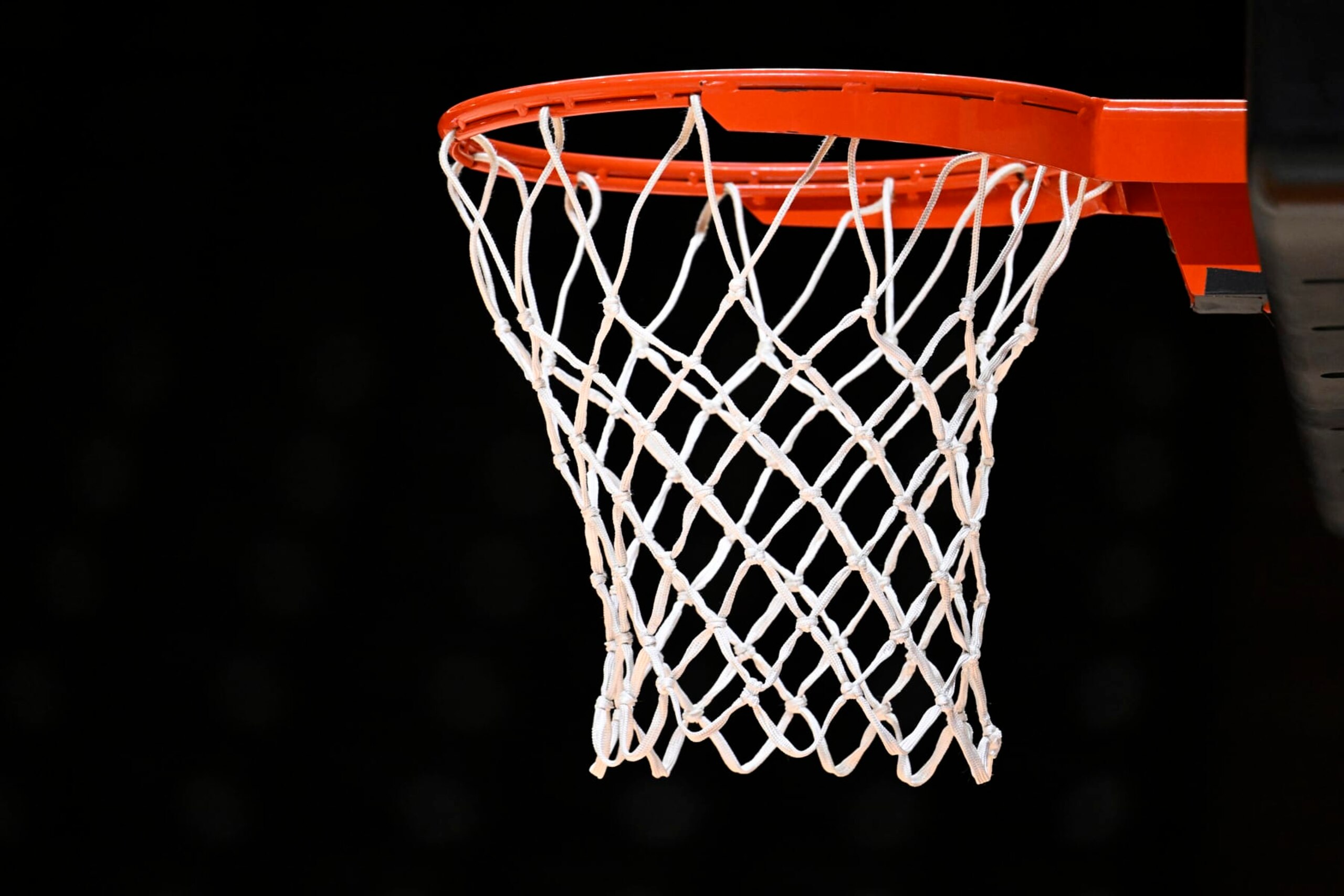 KNOXVILLE, TENNESSEE - NOVEMBER 06: The basketball hoop is seen before the Tennessee Volunteers play the Tennessee Tech Golden Eagles at Thompson-Boling Arena on November 06, 2023 in Knoxville, Tennessee. (Photo by Eakin Howard/Getty Images)