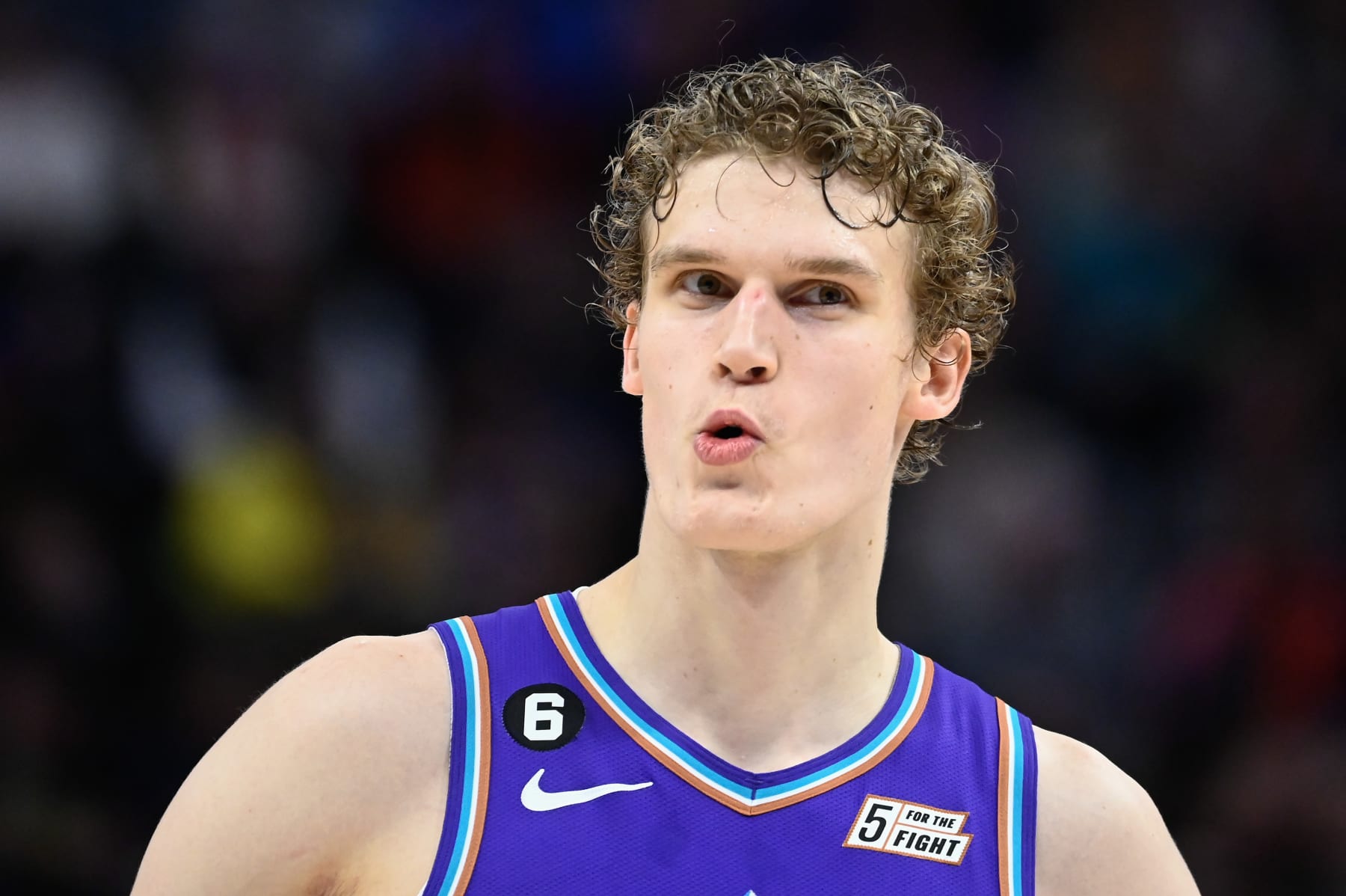 SALT LAKE CITY, UTAH - FEBRUARY 23: Lauri Markkanen #23 of the Utah Jazz in action during a game at Vivint Arena on February 28, 2023 in Salt Lake City, Utah. NOTE TO USER: User expressly acknowledges and agrees that, by downloading and or using this photograph, User is consenting to the terms and conditions of the Getty Images License Agreement. (Photo by Alex Goodlett/Getty Images)