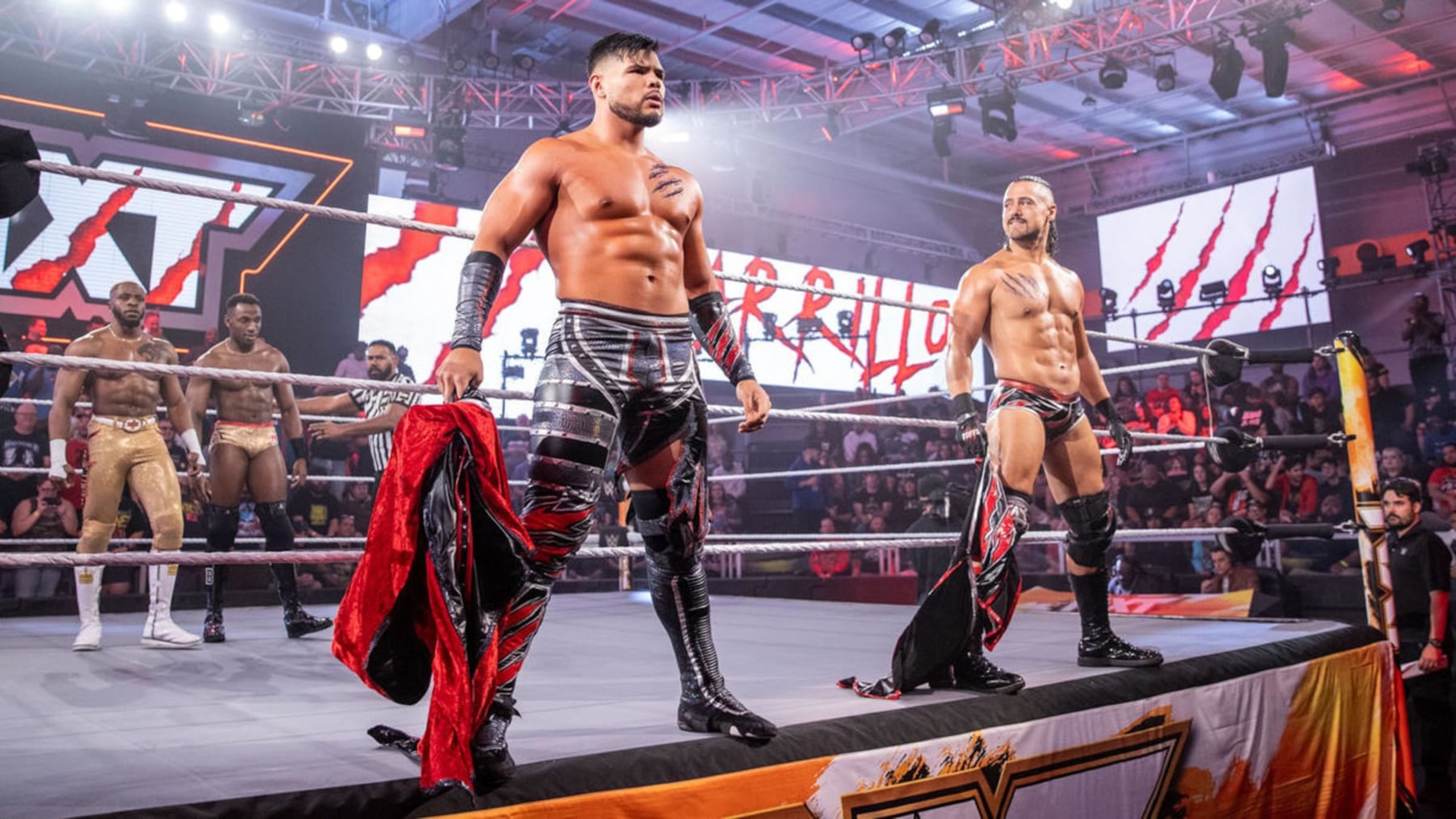 Angel Garza and Humberto Carrillo earned an NXT Tag Team Championships shot against The Family this week. Angel Garza and Humberto Carrillo earned an NXT Tag Team Championships shot against The Family this week.