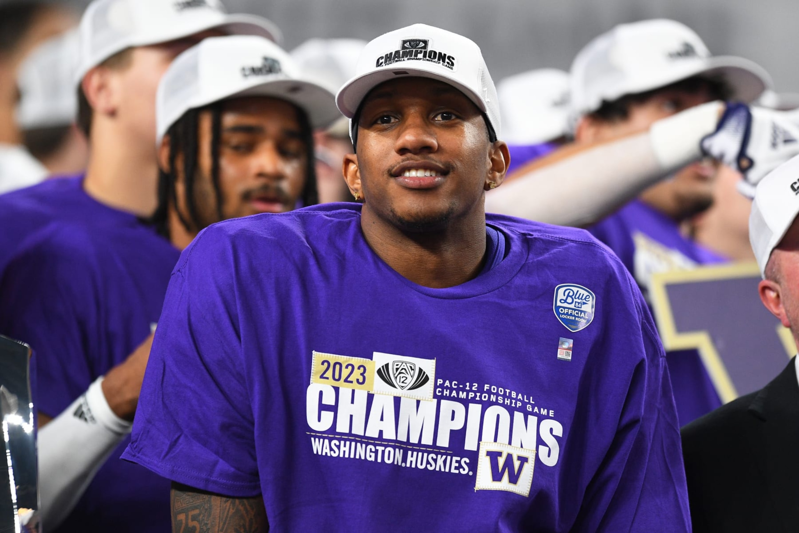 LAS VEGAS, NV - DECEMBER 01: Washington Huskies quarterback Michael Penix Jr. (9) looks on after the Pac-12 Conference championship game between the Oregon Ducks and the Washington Huskies on December 1, 2023 at Allegiant Stadium in Las Vegas, Nevada. (Photo by Brian Rothmuller/Icon Sportswire via Getty Images)