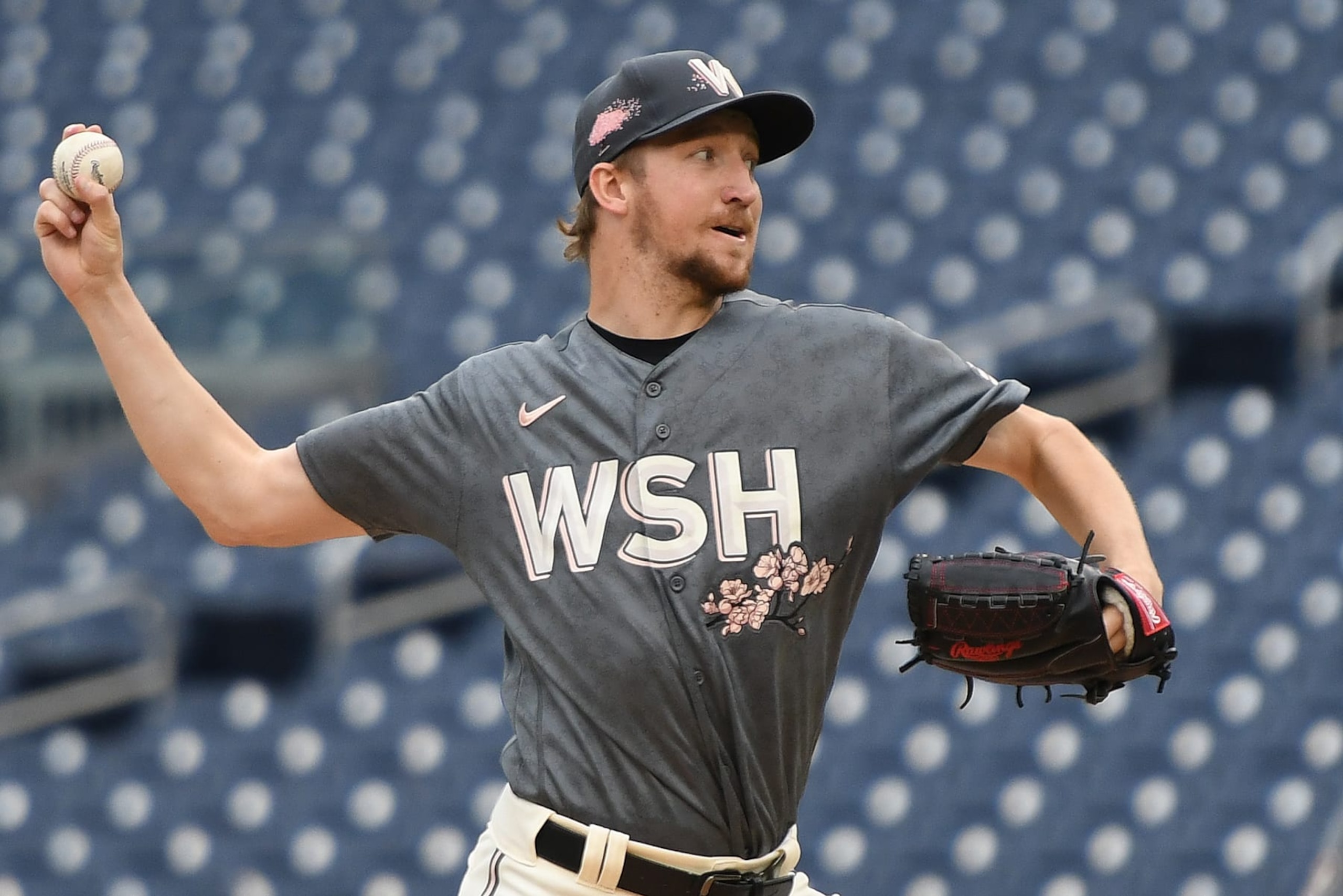 WASHINGTON, DC - SEPTEMBER 30: Erick Fedde #32 of the Washington Nationals pitches in the first inning during game one of a doubleheader baseball game against the Philadelphia Phillies at Nationals Park on September 30, 2022 in Washington, DC. (Photo by Mitchell Layton/Getty Images) WASHINGTON, DC - SEPTEMBER 30: Erick Fedde #32 of the Washington Nationals pitches in the first inning during game one of a doubleheader baseball game against the Philadelphia Phillies at Nationals Park on September 30, 2022 in Washington, DC. (Photo by Mitchell Layton/Getty Images)