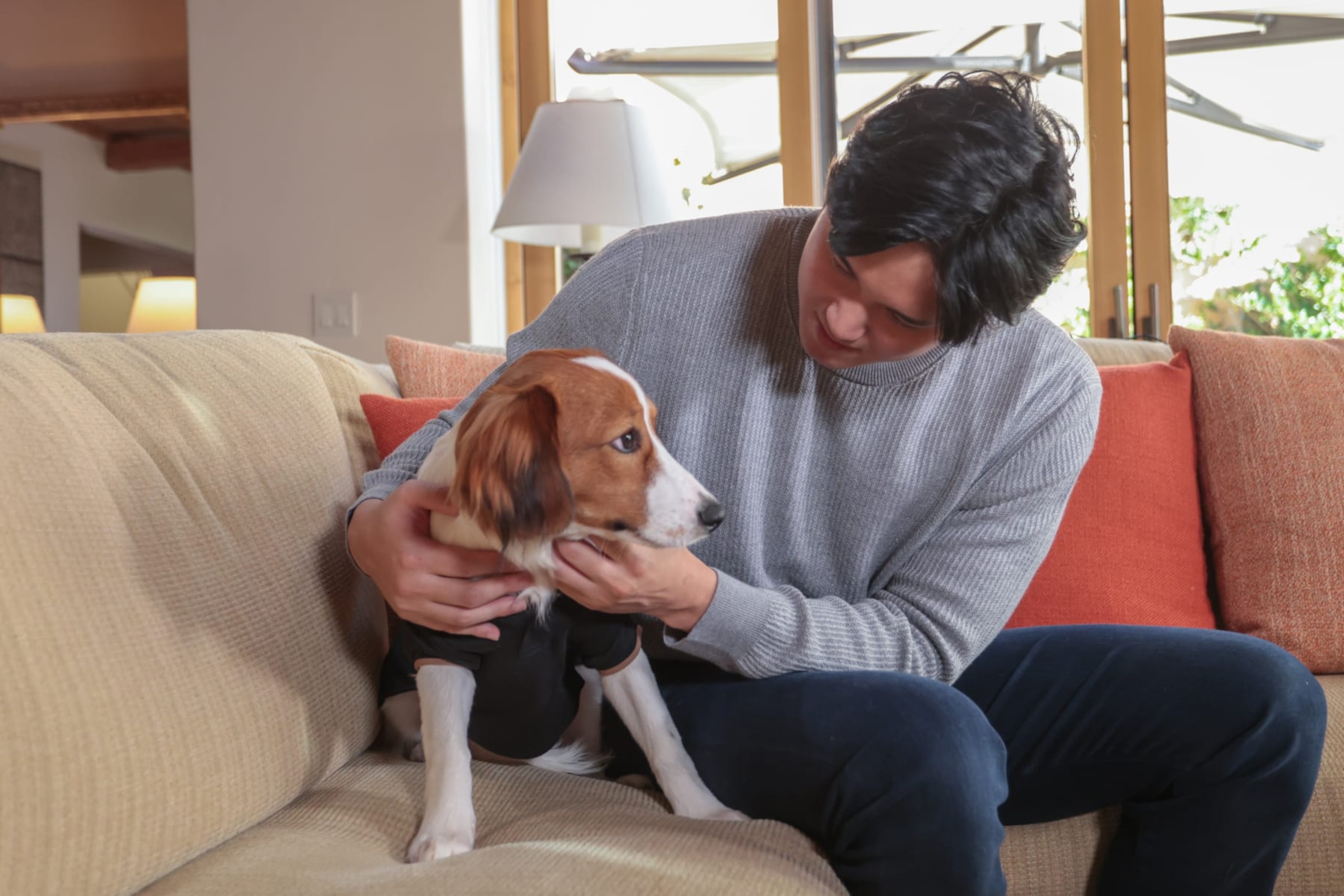 Shohei Ohtani and his dog