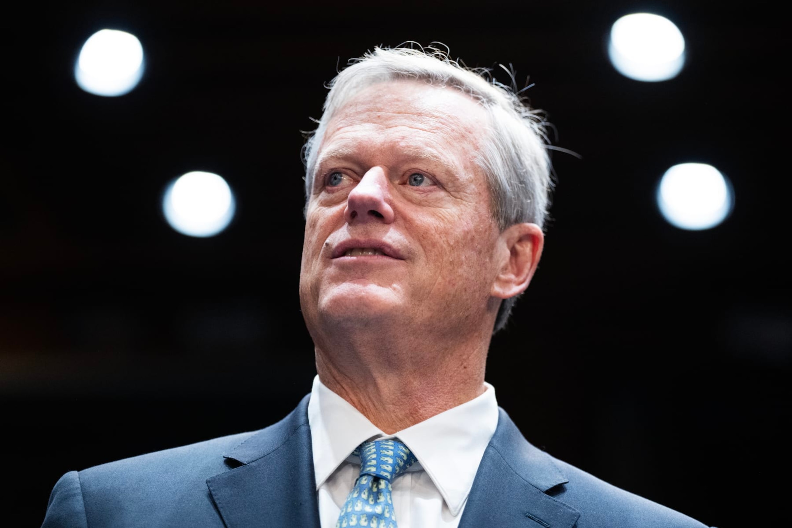 UNITED STATES - OCTOBER 17: Charlie Baker,
president of the NCAA, arrives for the Senate Judiciary Committee hearing titled "Name, Image, and Likeness, and the Future of College Sports," in Hart Building on Tuesday, October 17, 2023. (Tom Williams/CQ-Roll Call, Inc via Getty Images) UNITED STATES - OCTOBER 17: Charlie Baker,
president of the NCAA, arrives for the Senate Judiciary Committee hearing titled "Name, Image, and Likeness, and the Future of College Sports," in Hart Building on Tuesday, October 17, 2023. (Tom Williams/CQ-Roll Call, Inc via Getty Images)