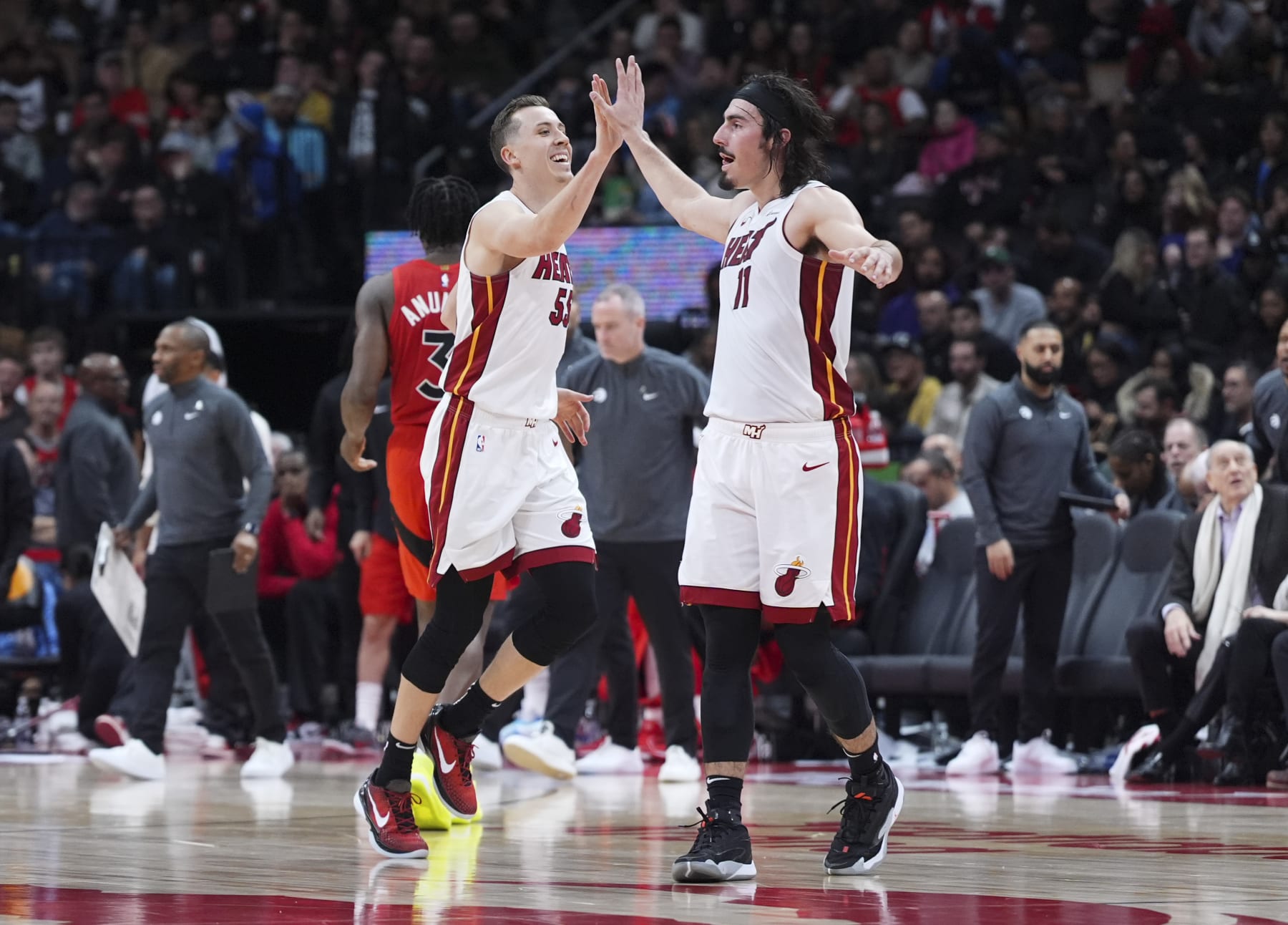 Duncan Robinson and Jaime Jaquez Jr.