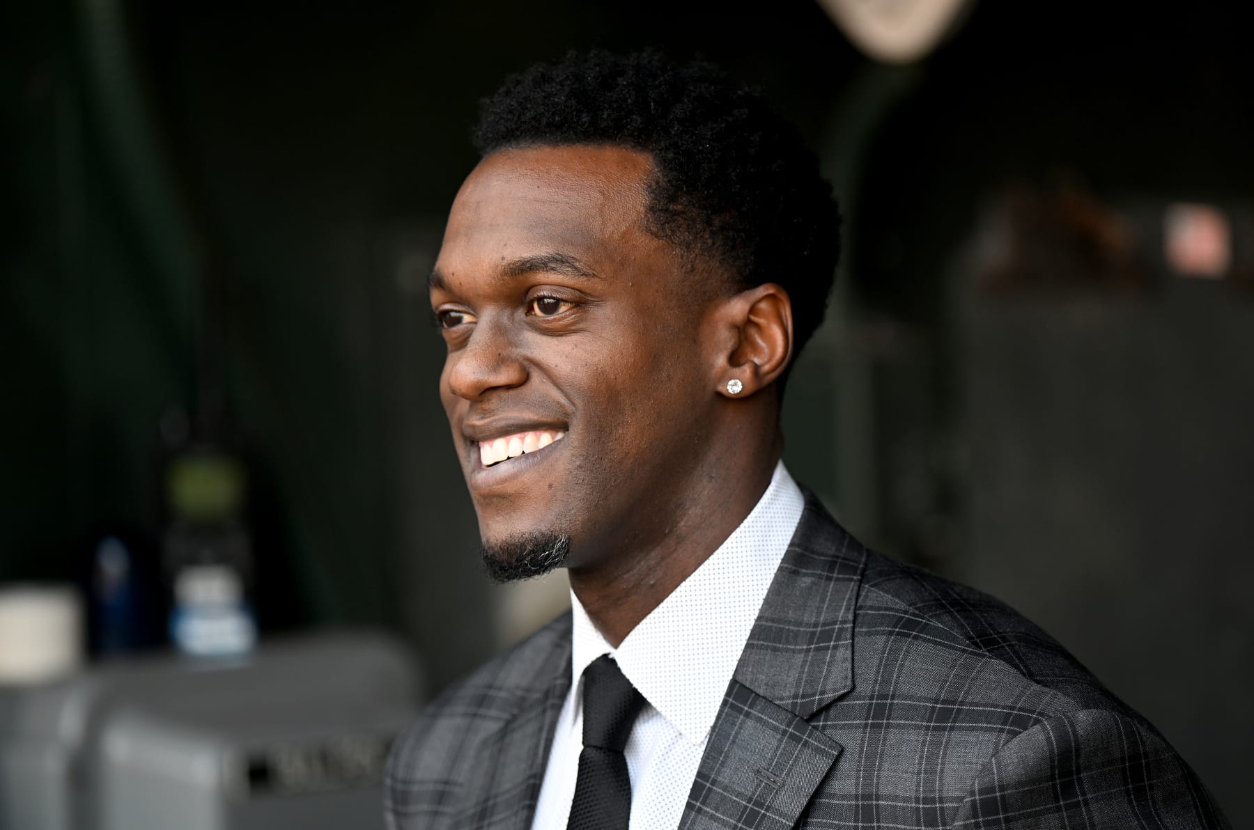 BALTIMORE, MARYLAND - APRIL 16: Cameron Maybin watches batting practice before the game between the Baltimore Orioles and the New York Yankees at Oriole Park at Camden Yards on April 16, 2022 in Baltimore, Maryland. (Photo by G Fiume/Getty Images)
