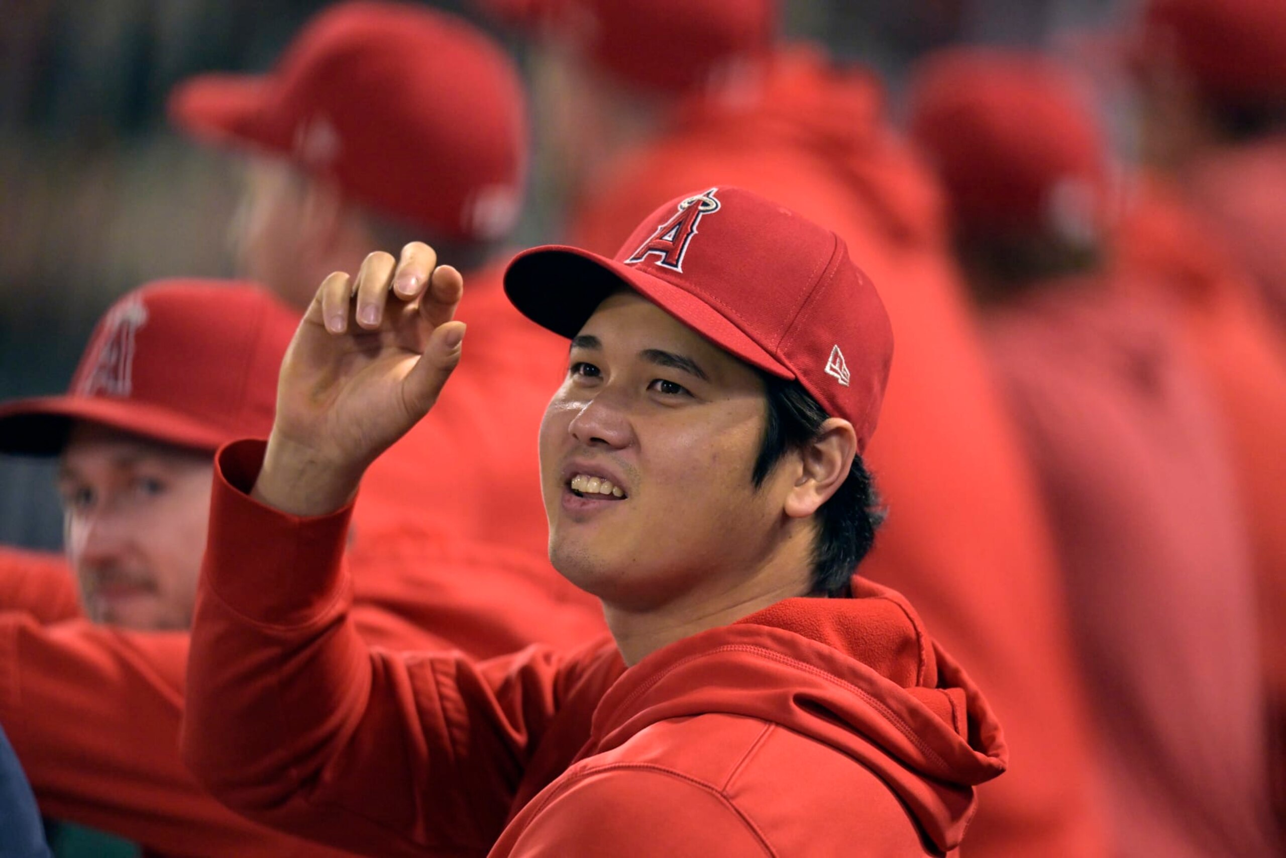 ANAHEIM, CALIFORNIA - SEPTEMBER 16: Shohei Ohtani of the Los Angeles Angels during a game against the Detroit Tigers at Angel Stadium of Anaheim on September 16, 2023 in Anaheim, California. (Photo by John McCoy/Getty Images)