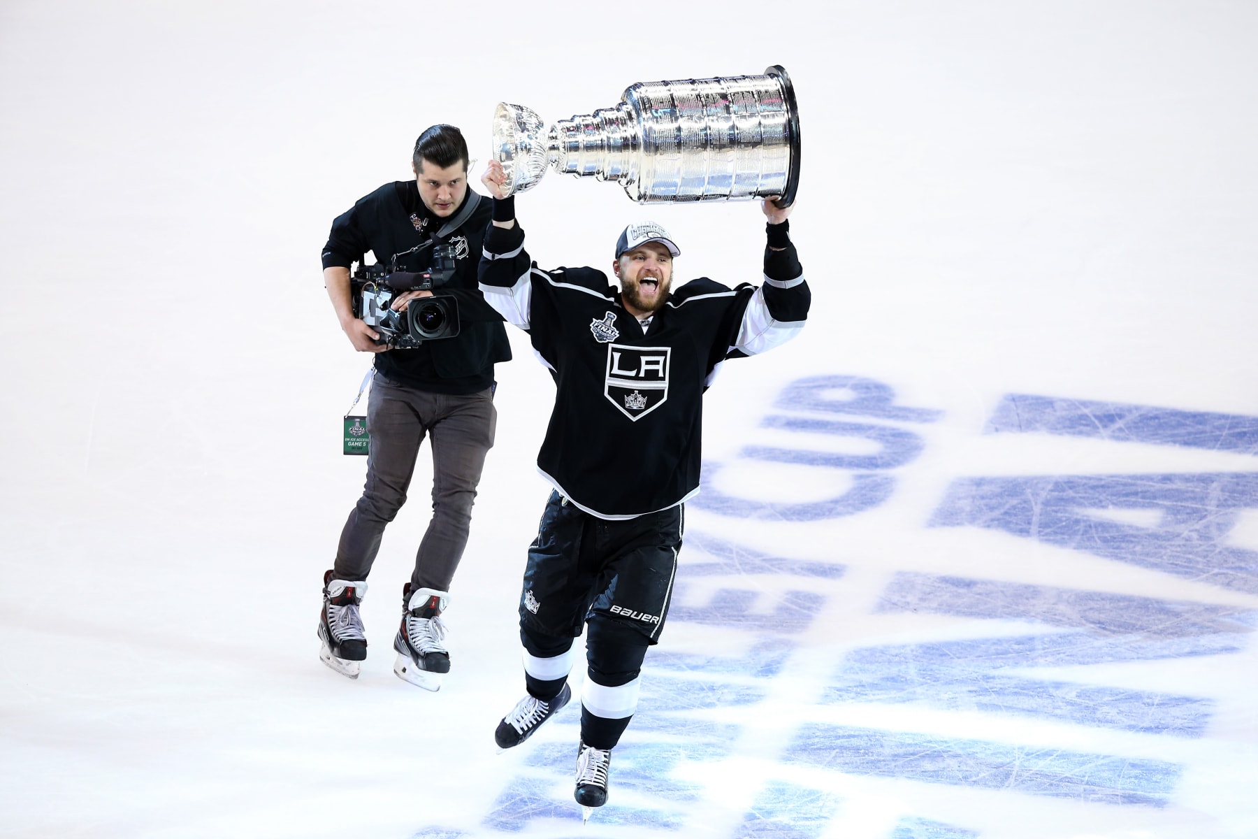 LOS ANGELES, CA - JUNE 13:  Marian Gaborik #12 of the Los Angeles Kings celebrates with the Stanley Cup after the Kings 3-2 double overtime victory against the New York Rangers in Game Five of the 2014 Stanley Cup Final at Staples Center on June 13, 2014 in Los Angeles, California.  (Photo by Christian Petersen/Getty Images)
