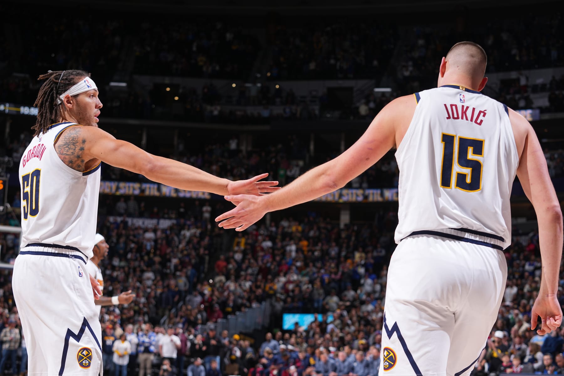 Aaron Gordon and Nikola JokiÄ