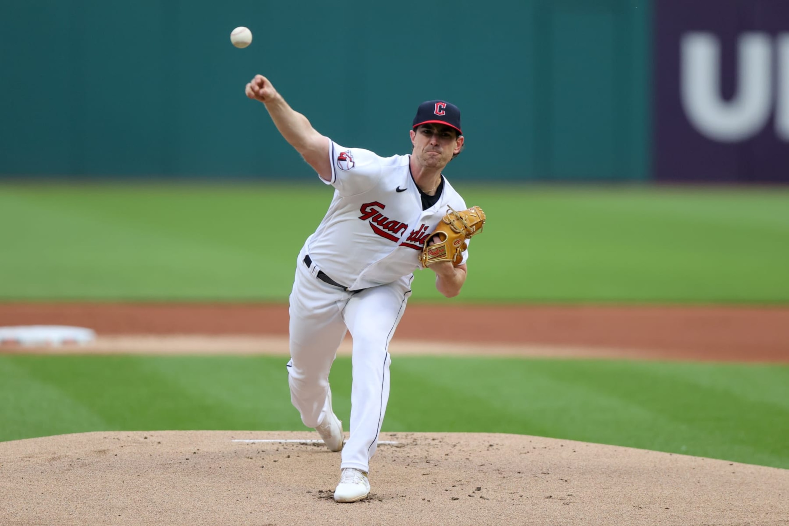 CLEVELAND, OH - JUNE 23: Cleveland Guardians starting pitcher Shane Bieber (57) delivers a pitch to the plate during the first inning of the Major League Baseball Interleague game between the Milwaukee Brewers and Cleveland Guardians on June 23, 2023, at Progressive Field in Cleveland, OH. (Photo by Frank Jansky/Icon Sportswire via Getty Images) CLEVELAND, OH - JUNE 23: Cleveland Guardians starting pitcher Shane Bieber (57) delivers a pitch to the plate during the first inning of the Major League Baseball Interleague game between the Milwaukee Brewers and Cleveland Guardians on June 23, 2023, at Progressive Field in Cleveland, OH. (Photo by Frank Jansky/Icon Sportswire via Getty Images)