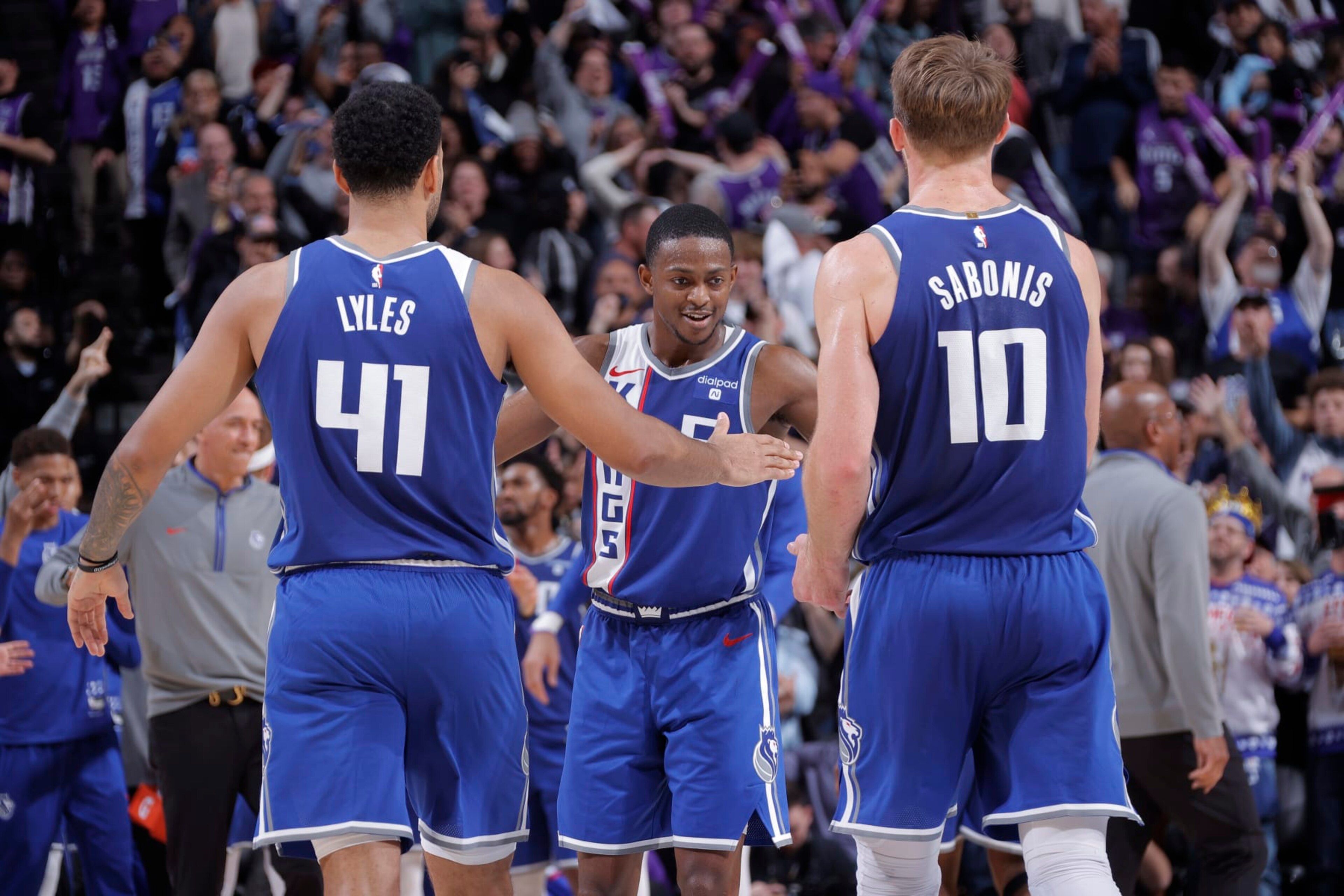 Trey Lyles, De'Aaron Fox and Domantas Sabonis Trey Lyles, De'Aaron Fox and Domantas Sabonis