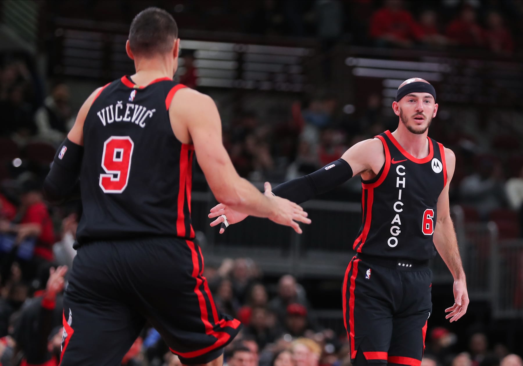 Nikola VuÄeviÄ and Alex Caruso