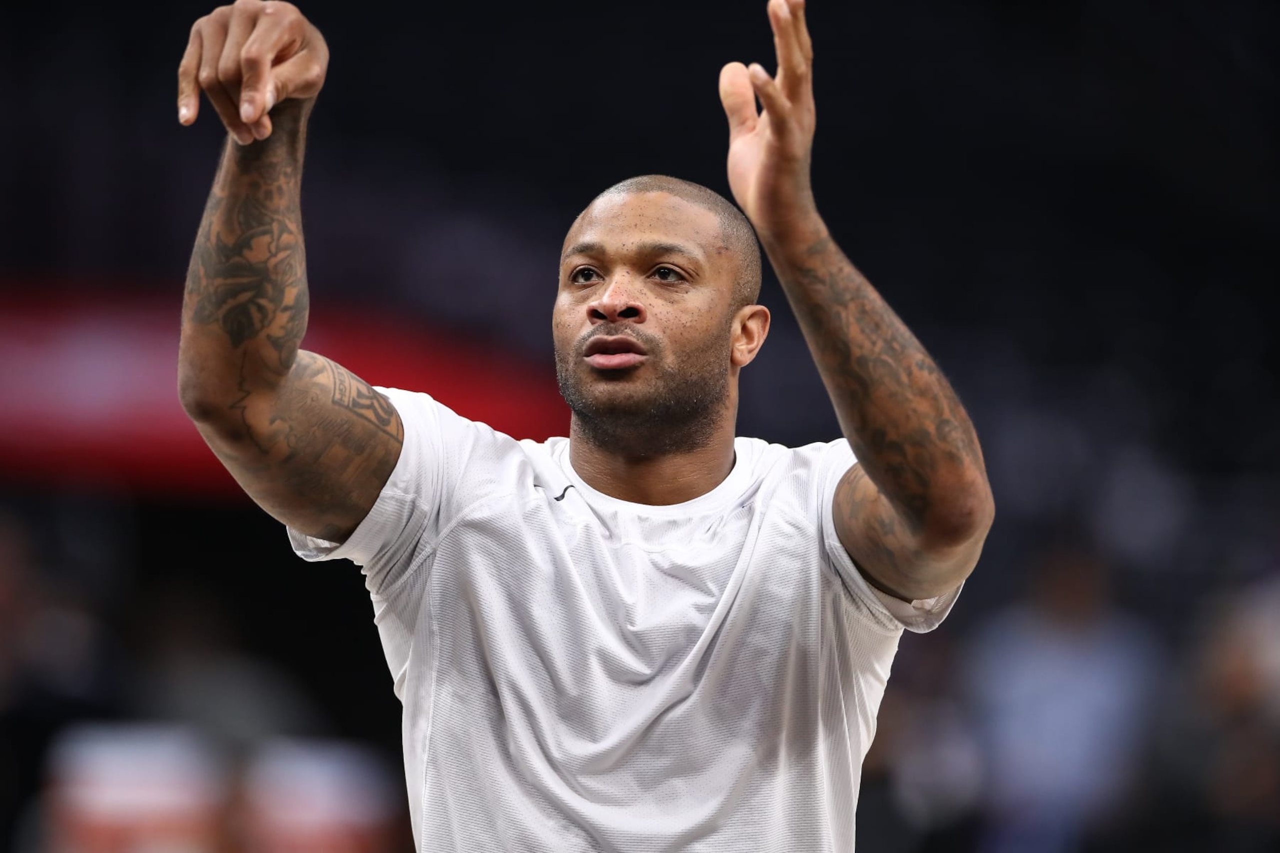 LOS ANGELES, CA - NOVEMBER 27:LA Clippers forward P.J. Tucker (17) during the Denver Nuggets game versus the Los Angeles Clippers on November 27, 2023 at Crypto.com Arena in Los Angeles, CA. (Photo by Jevone Moore/Icon Sportswire via Getty Images) LOS ANGELES, CA - NOVEMBER 27:LA Clippers forward P.J. Tucker (17) during the Denver Nuggets game versus the Los Angeles Clippers on November 27, 2023 at Crypto.com Arena in Los Angeles, CA. (Photo by Jevone Moore/Icon Sportswire via Getty Images)