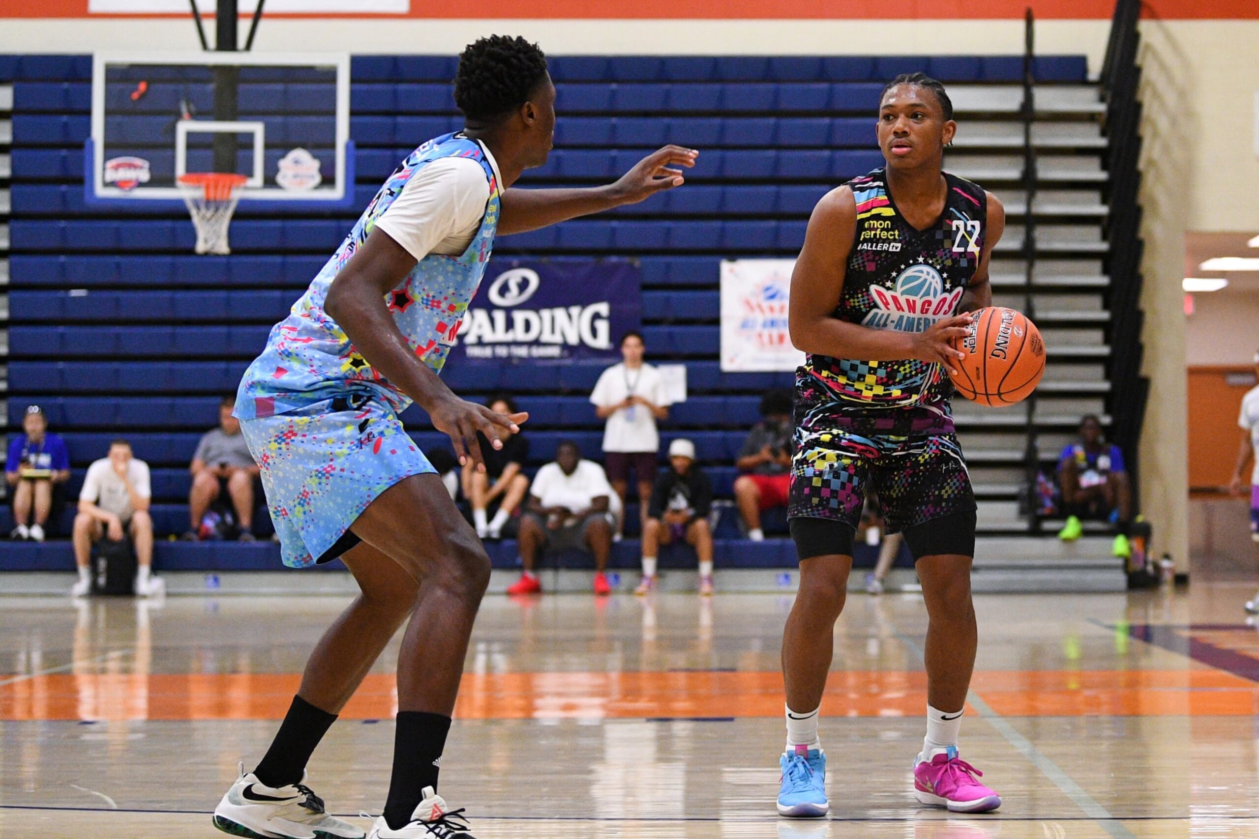 LAS VEGAS, NV - JUNE 05: Mercy Miller looks to make a move during the Pangos All-American Camp on June 5, 2023 at the Bishop Gorman High School in Las Vegas, NV. (Photo by Brian Rothmuller/Icon Sportswire via Getty Images) LAS VEGAS, NV - JUNE 05: Mercy Miller looks to make a move during the Pangos All-American Camp on June 5, 2023 at the Bishop Gorman High School in Las Vegas, NV. (Photo by Brian Rothmuller/Icon Sportswire via Getty Images)
