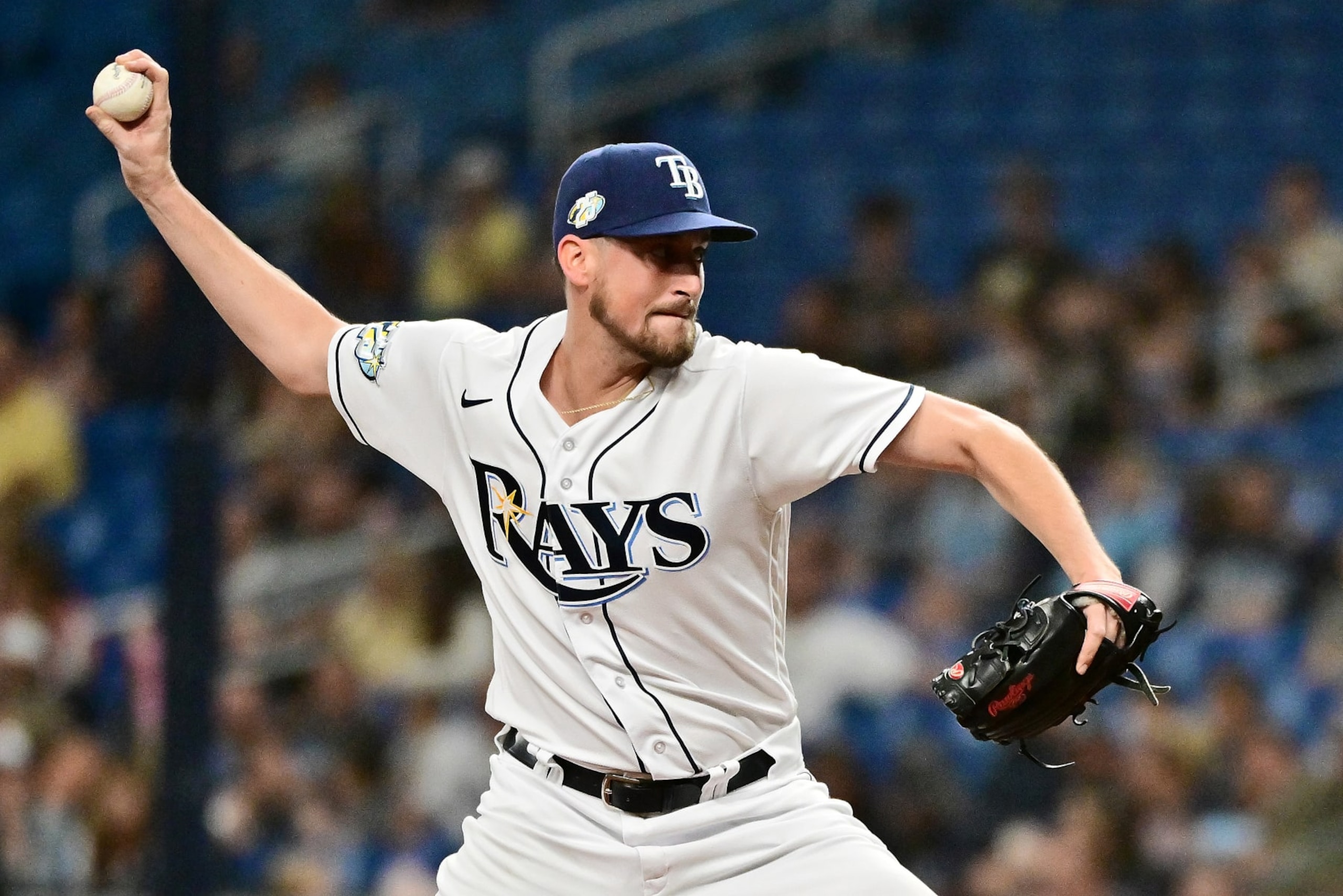 ST PETERSBURG, FLORIDA - JUNE 07: Cooper Criswell #71 of the Tampa Bay Rays pitches in the third inning against the Minnesota Twins at Tropicana Field on June 07, 2023 in St Petersburg, Florida. (Photo by Julio Aguilar/Getty Images) ST PETERSBURG, FLORIDA - JUNE 07: Cooper Criswell #71 of the Tampa Bay Rays pitches in the third inning against the Minnesota Twins at Tropicana Field on June 07, 2023 in St Petersburg, Florida. (Photo by Julio Aguilar/Getty Images)