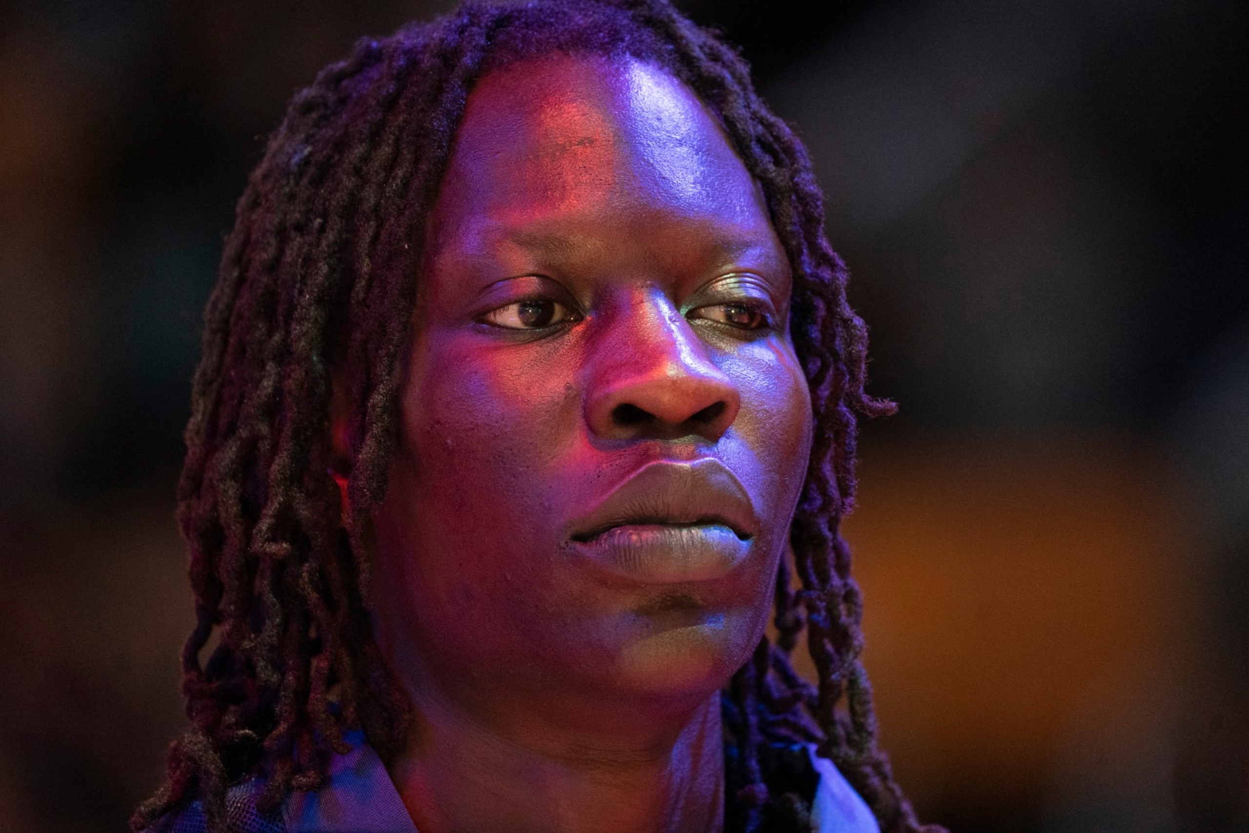 LOS ANGELES, CA - DECEMBER 5: Bol Bol #11 of the Phoenix Suns stands for the National Anthem before the game against the Los Angeles Lakers during the quarterfinals of the In-Season Tournament on December 5, 2023 at Crypto.Com Arena in Los Angeles, California. NOTE TO USER: User expressly acknowledges and agrees that, by downloading and/or using this Photograph, user is consenting to the terms and conditions of the Getty Images License Agreement. Mandatory Copyright Notice: Copyright 2023 NBAE (Photo by Tyler Ross/NBAE via Getty Images)