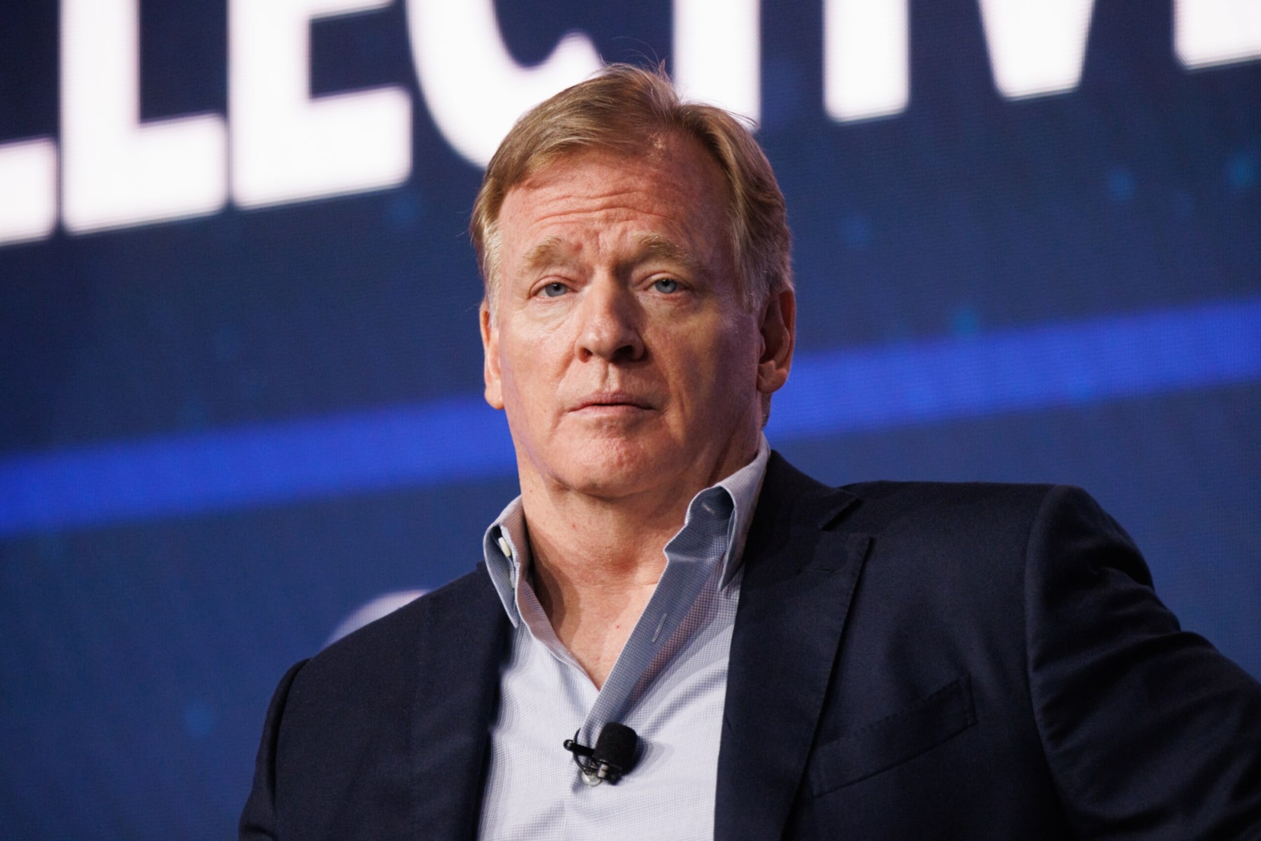 Roger Goodell, commissioner of the National Football League (NFL), at the Hope Global Forums annual meeting in Atlanta, Georgia, US, on Tuesday, Dec. 12, 2023. The meeting includes over 5,200 delegates representing 40 countries aiming to reimagine the global economy so the benefits and opportunities of free enterprise are extended to everyone. Photographer: Dustin Chambers/Bloomberg via Getty Images Roger Goodell, commissioner of the National Football League (NFL), at the Hope Global Forums annual meeting in Atlanta, Georgia, US, on Tuesday, Dec. 12, 2023. The meeting includes over 5,200 delegates representing 40 countries aiming to reimagine the global economy so the benefits and opportunities of free enterprise are extended to everyone. Photographer: Dustin Chambers/Bloomberg via Getty Images