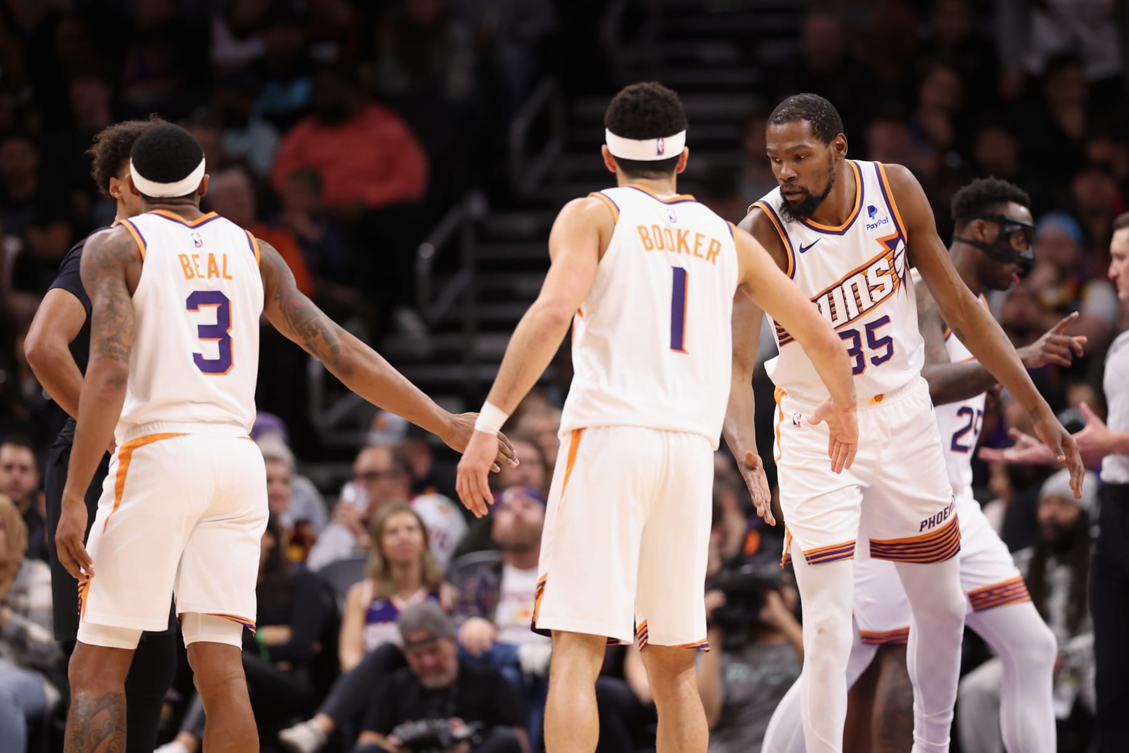 Bradley Beal, Devin Booker and Kevin Durant Bradley Beal, Devin Booker and Kevin Durant