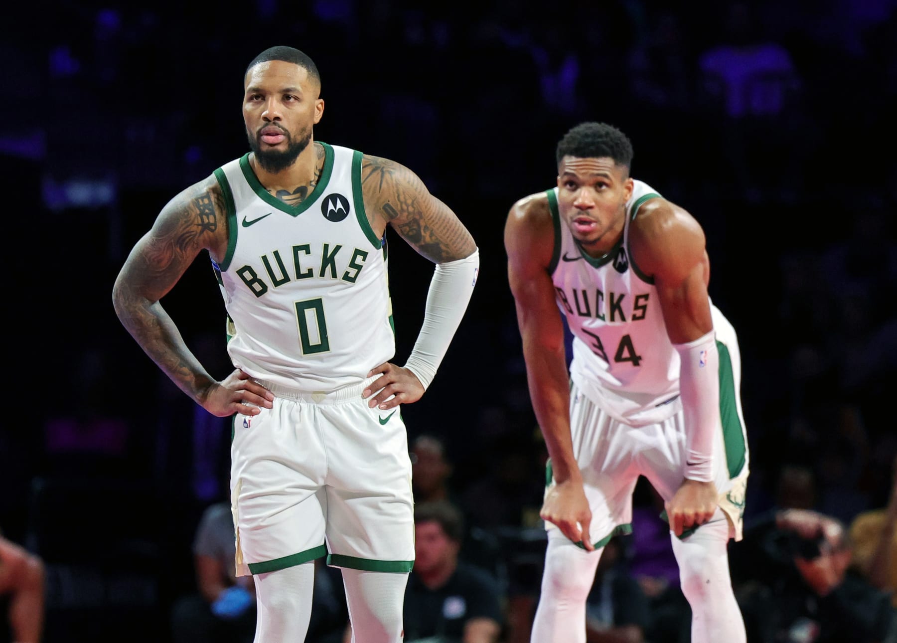 Damian Lillard and Giannis Antetokounmpo
