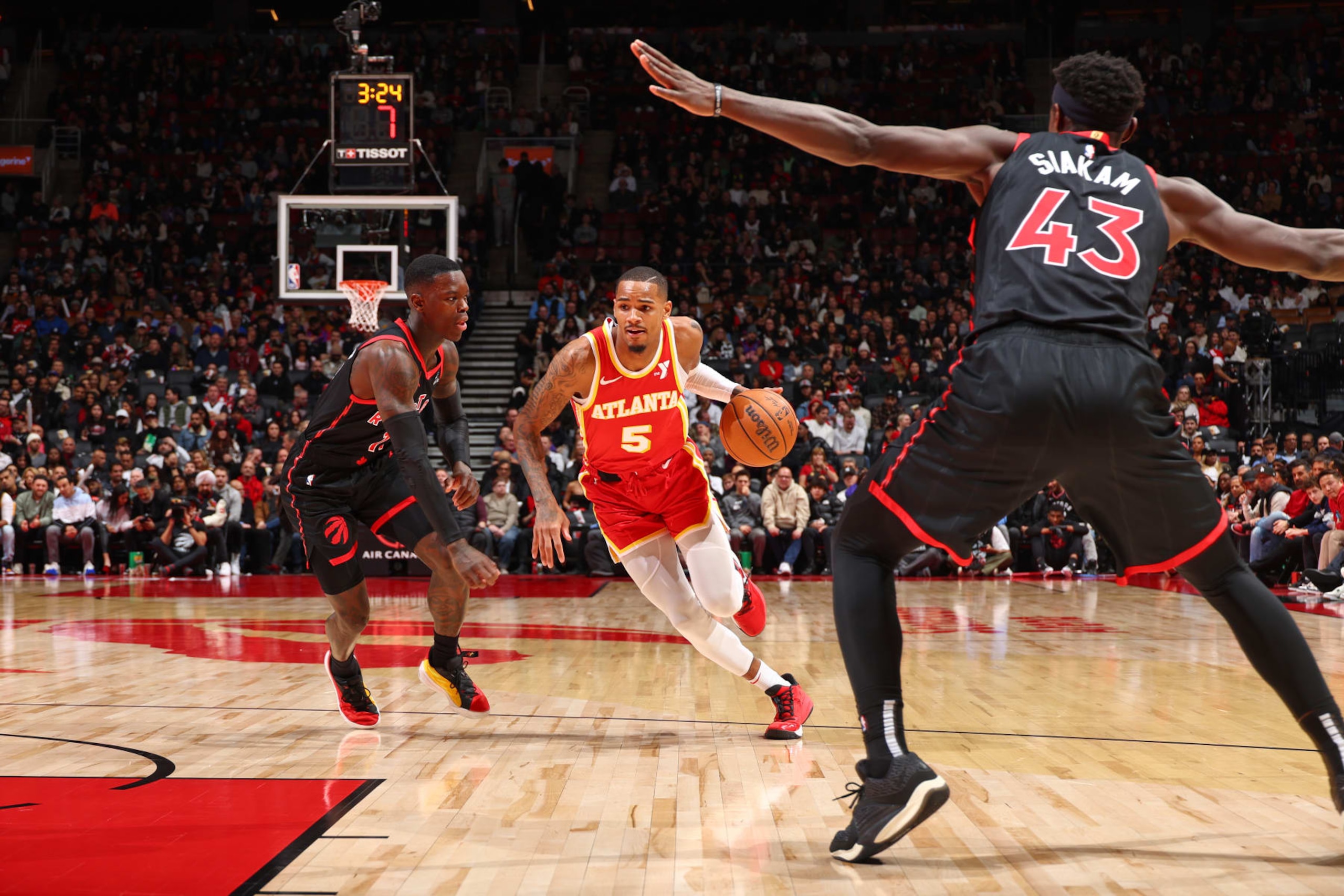Dennis Schröder and Dejounte Murray Dennis Schröder and Dejounte Murray