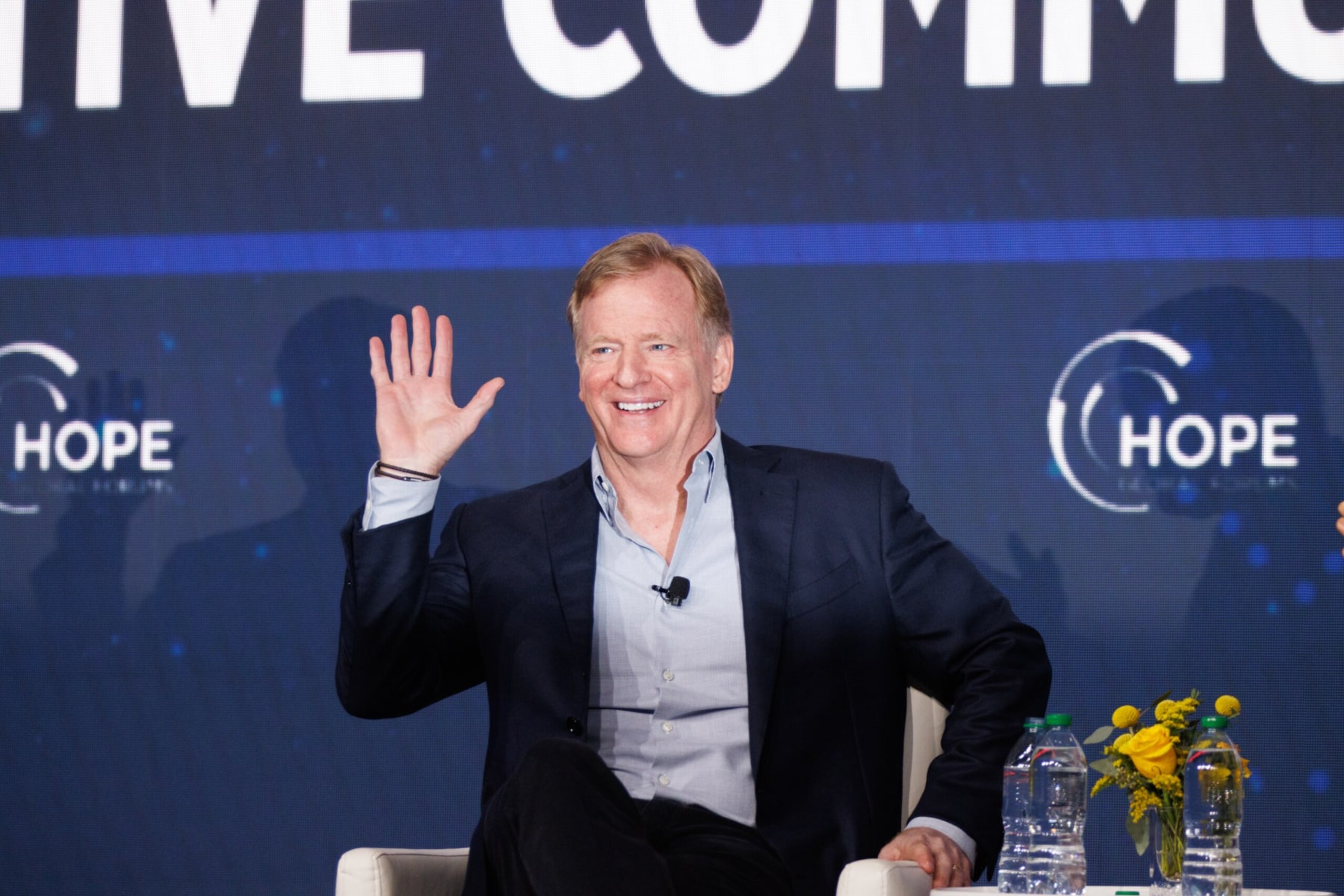 Roger Goodell, commissioner of the National Football League (NFL), at the Hope Global Forums annual meeting in Atlanta, Georgia, US, on Tuesday, Dec. 12, 2023. The meeting includes over 5,200 delegates representing 40 countries aiming to reimagine the global economy so the benefits and opportunities of free enterprise are extended to everyone. Photographer: Dustin Chambers/Bloomberg via Getty Images