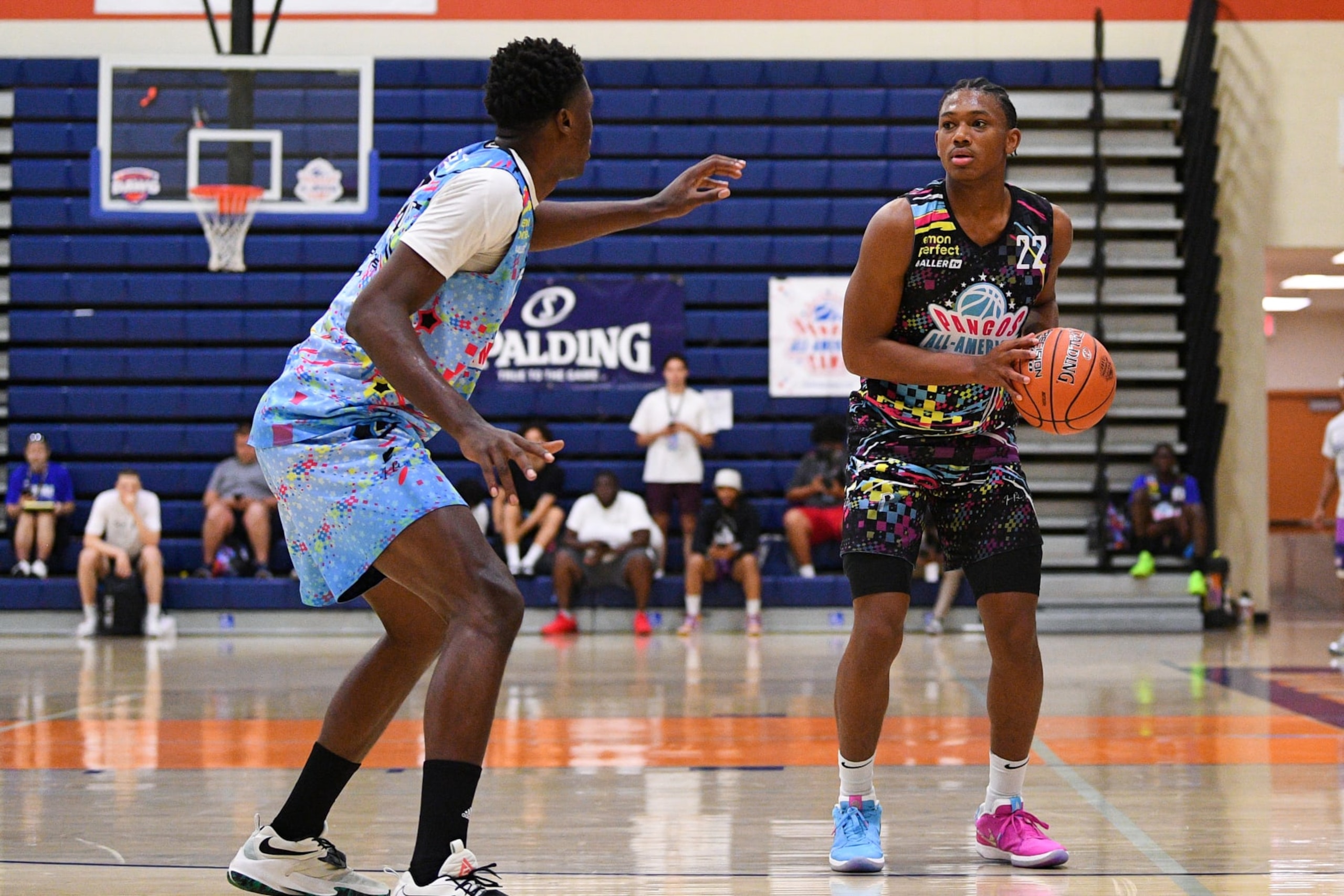 LAS VEGAS, NV - JUNE 05: Mercy Miller looks to make a move during the Pangos All-American Camp on June 5, 2023 at the Bishop Gorman High School in Las Vegas, NV. (Photo by Brian Rothmuller/Icon Sportswire via Getty Images) LAS VEGAS, NV - JUNE 05: Mercy Miller looks to make a move during the Pangos All-American Camp on June 5, 2023 at the Bishop Gorman High School in Las Vegas, NV. (Photo by Brian Rothmuller/Icon Sportswire via Getty Images)