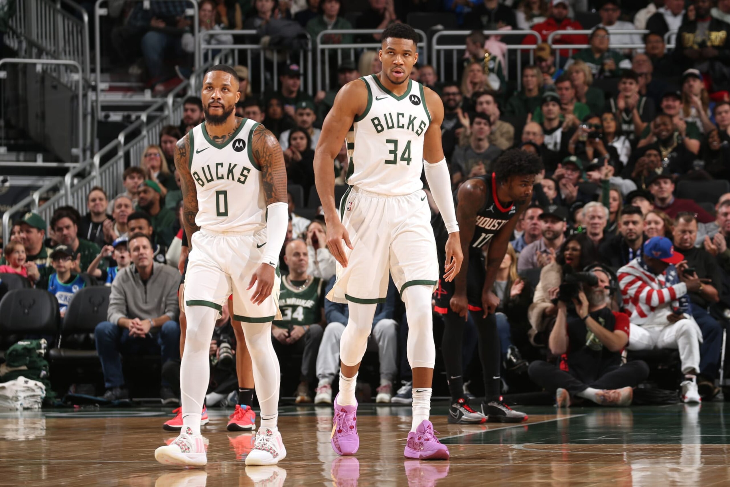 Damian Lillard and Giannis Antetokounmpo Damian Lillard and Giannis Antetokounmpo