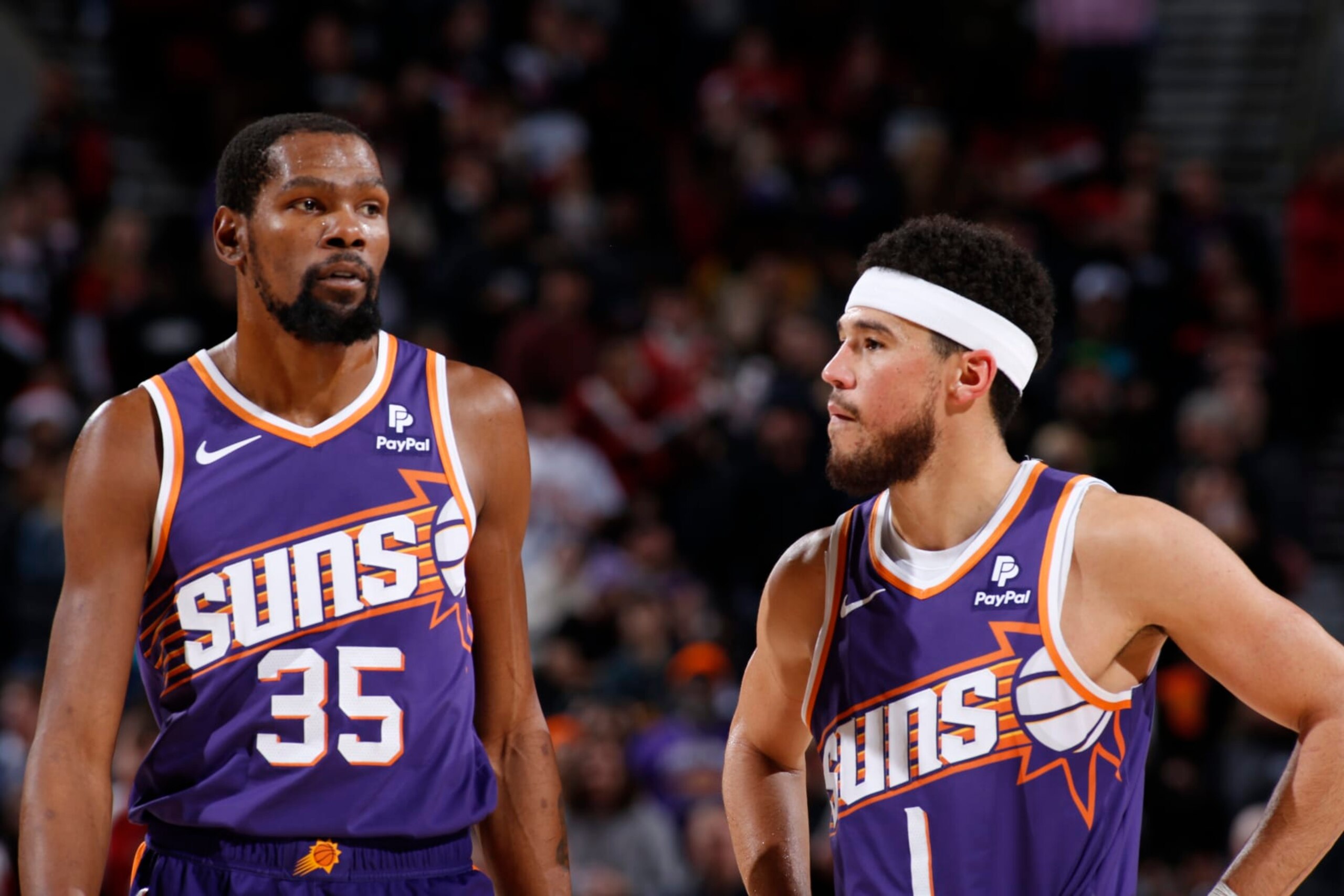 Kevin Durant and Devin Booker Kevin Durant and Devin Booker