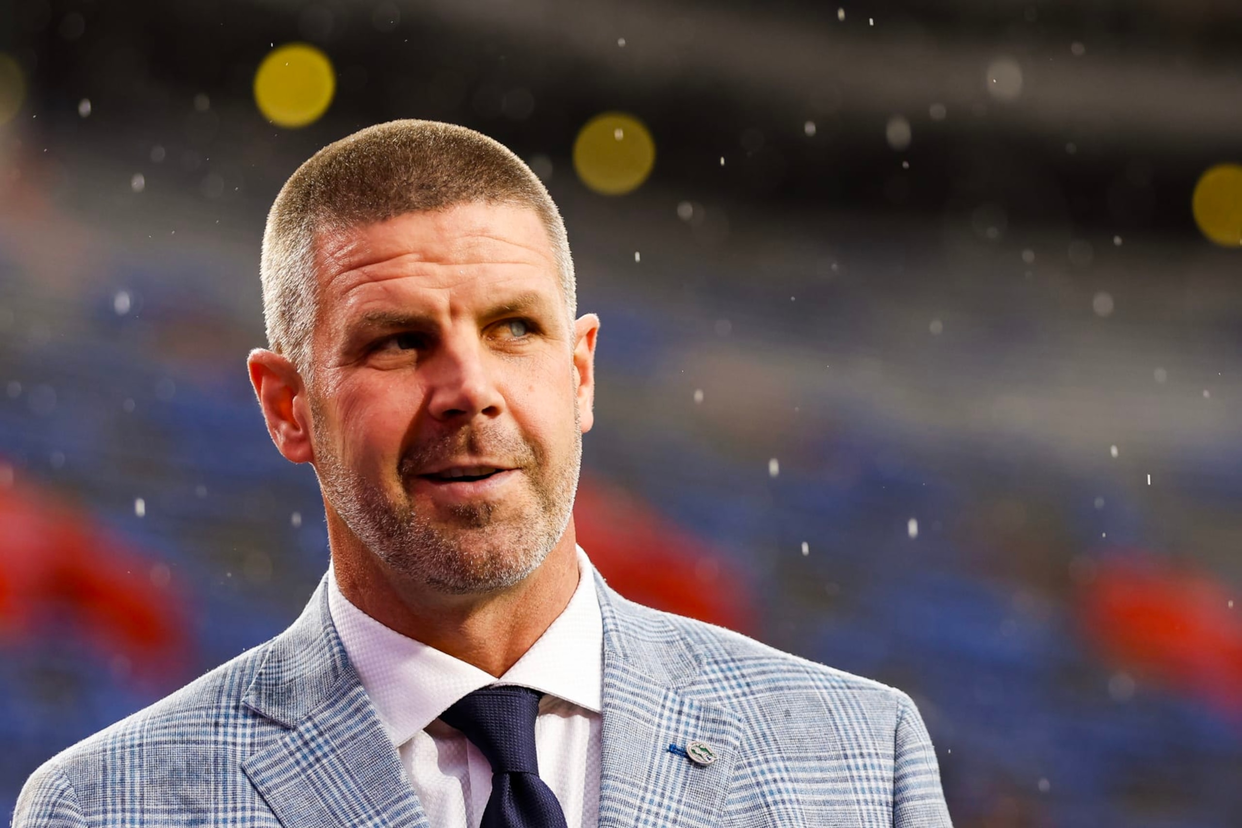 GAINESVILLE, FLORIDA - NOVEMBER 25: Head coach Billy Napier of the Florida Gators arrives before the start of a game against the Florida State Seminoles at Ben Hill Griffin Stadium on November 25, 2023 in Gainesville, Florida. (Photo by James Gilbert/Getty Images)
