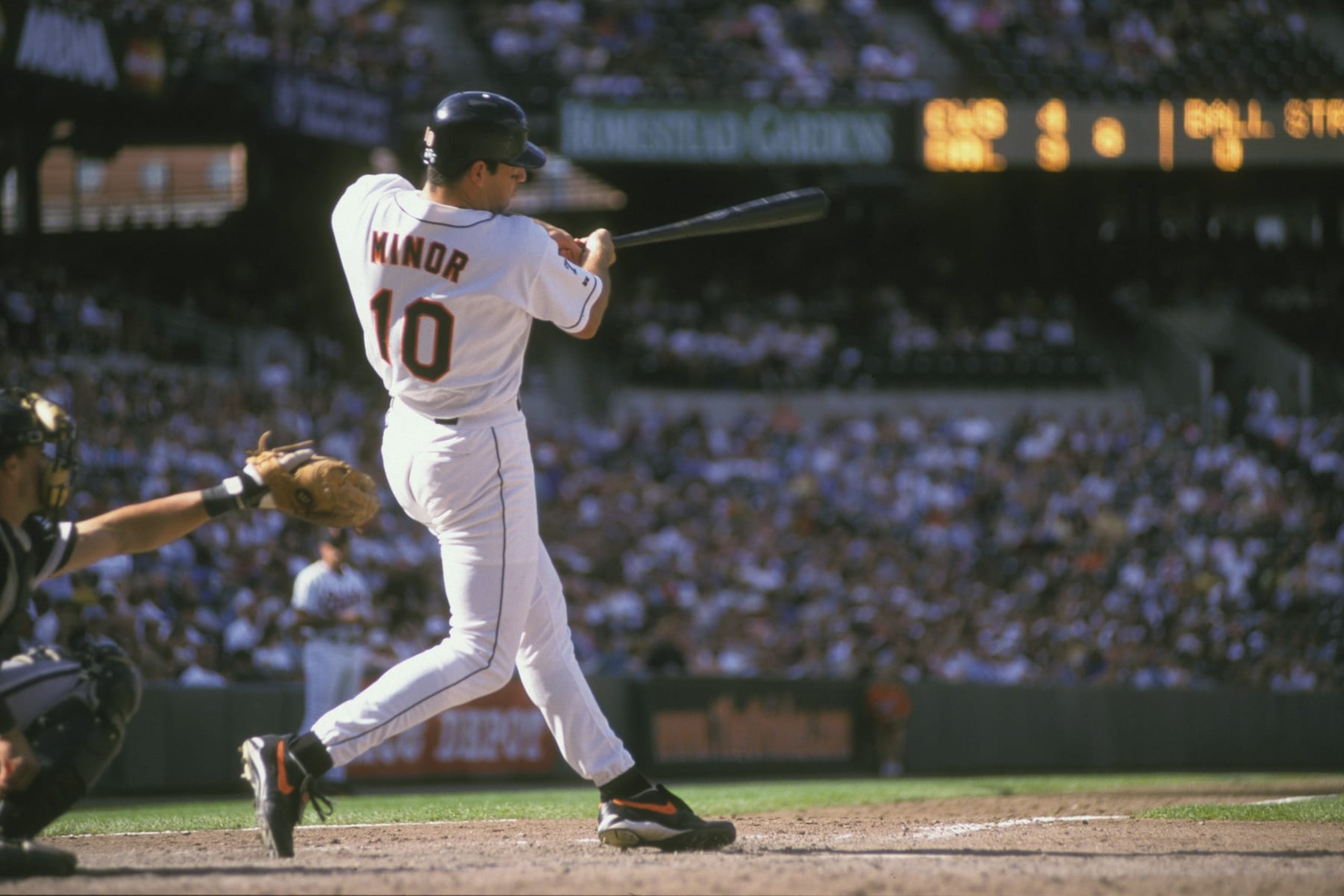 BALTIMORE, MD - SEPTEMBER 4: Ryan Minor #10 of the Baltimore Orioles prepares to field a ground ball during a baseball game against the Cleveland Indians on Septrmber 4, 1999 at Camden Yards in Baltimore, Maryland. (Photo by Mitchell Layton/Getty Images) BALTIMORE, MD - SEPTEMBER 4: Ryan Minor #10 of the Baltimore Orioles prepares to field a ground ball during a baseball game against the Cleveland Indians on Septrmber 4, 1999 at Camden Yards in Baltimore, Maryland. (Photo by Mitchell Layton/Getty Images)