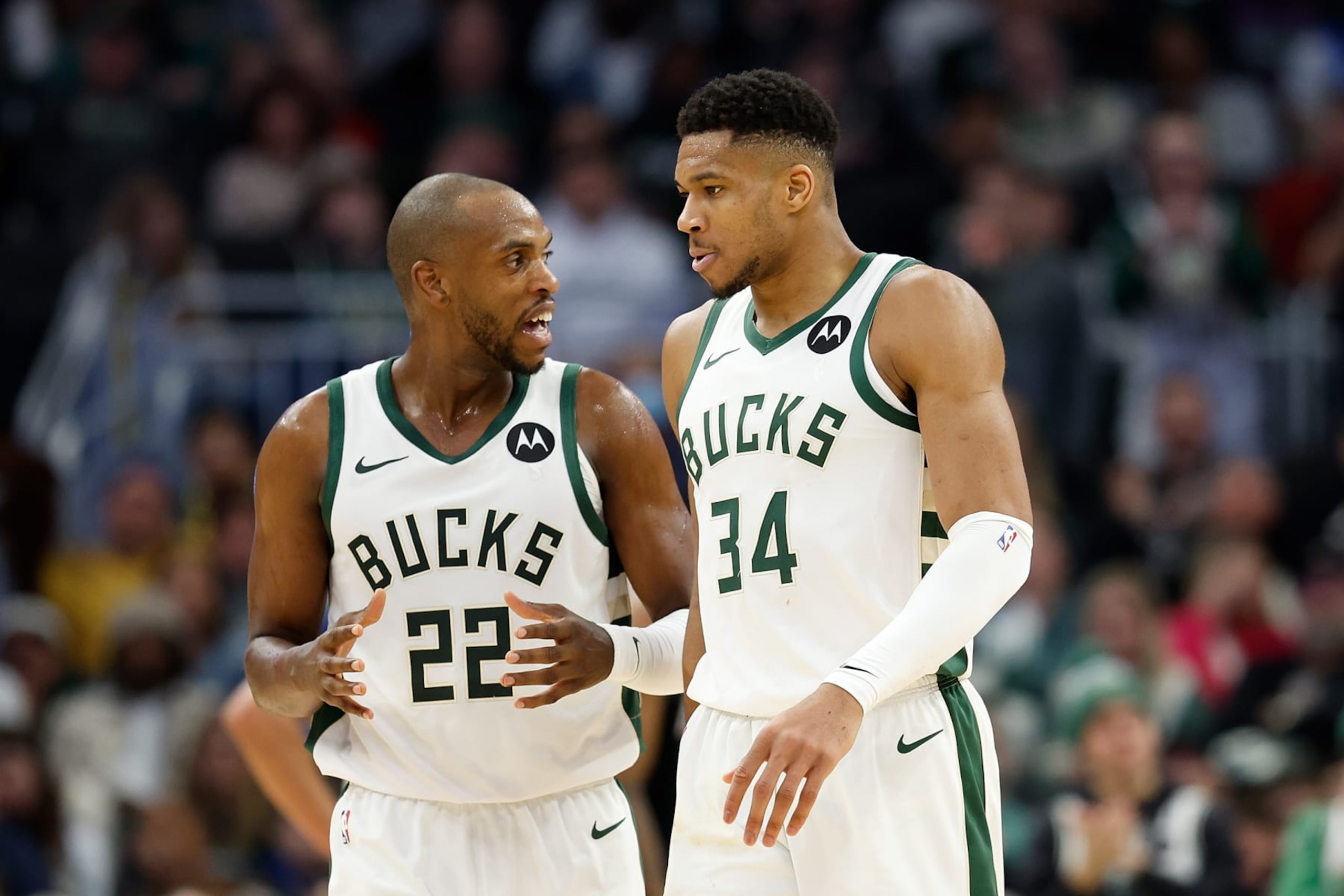 Khris Middleton and Giannis Antetokounmpo Khris Middleton and Giannis Antetokounmpo