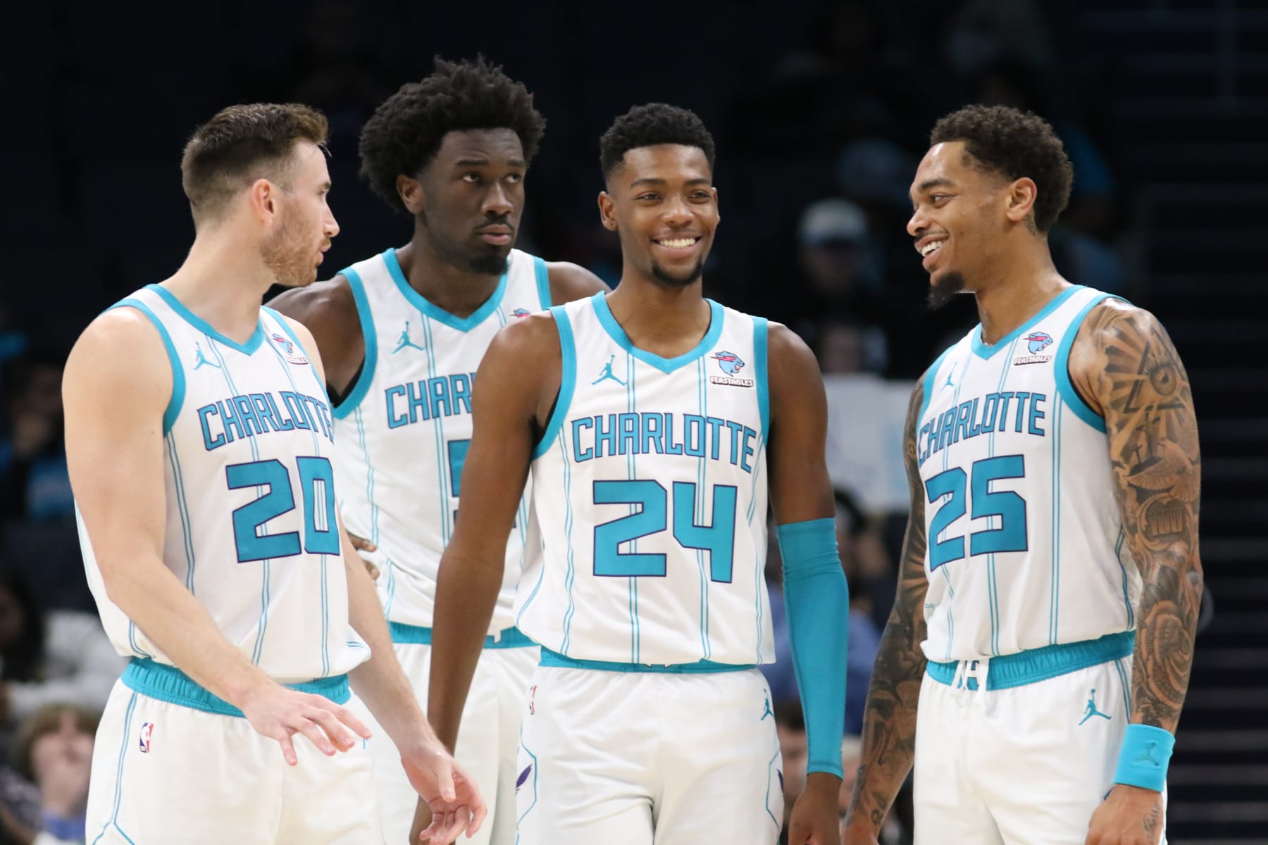 Gordon Hayward, Mark Williams, Brandon Miller and P.J. Washington