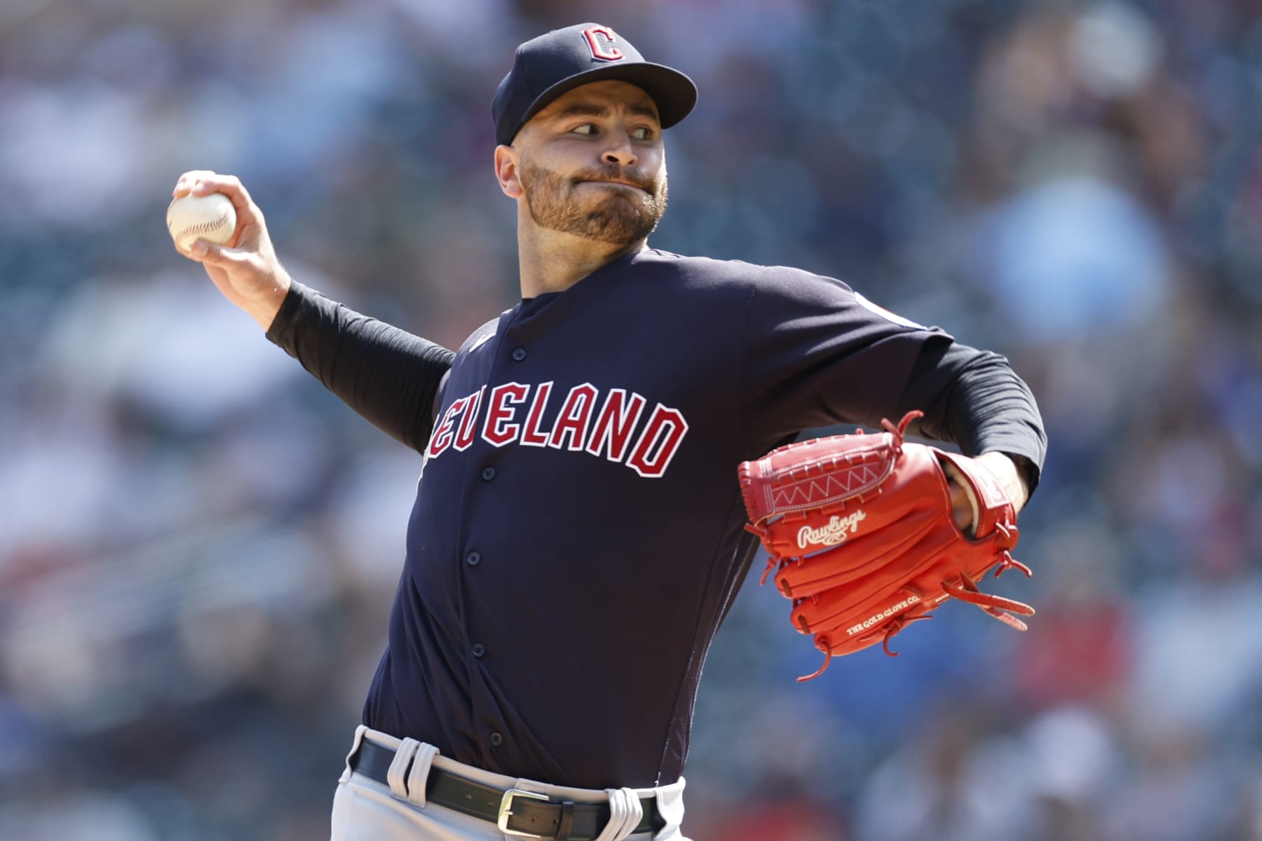 MINNEAPOLIS, MN - AUGUST 30: Cody Morris #36 of the Cleveland Guardians pitches during the game between the Cleveland Guardians and the Minnesota Twins at Target Field on Wednesday, August 30, 2023 in Minneapolis, Minnesota. (Photo by David Berding/MLB Photos via Getty Images)