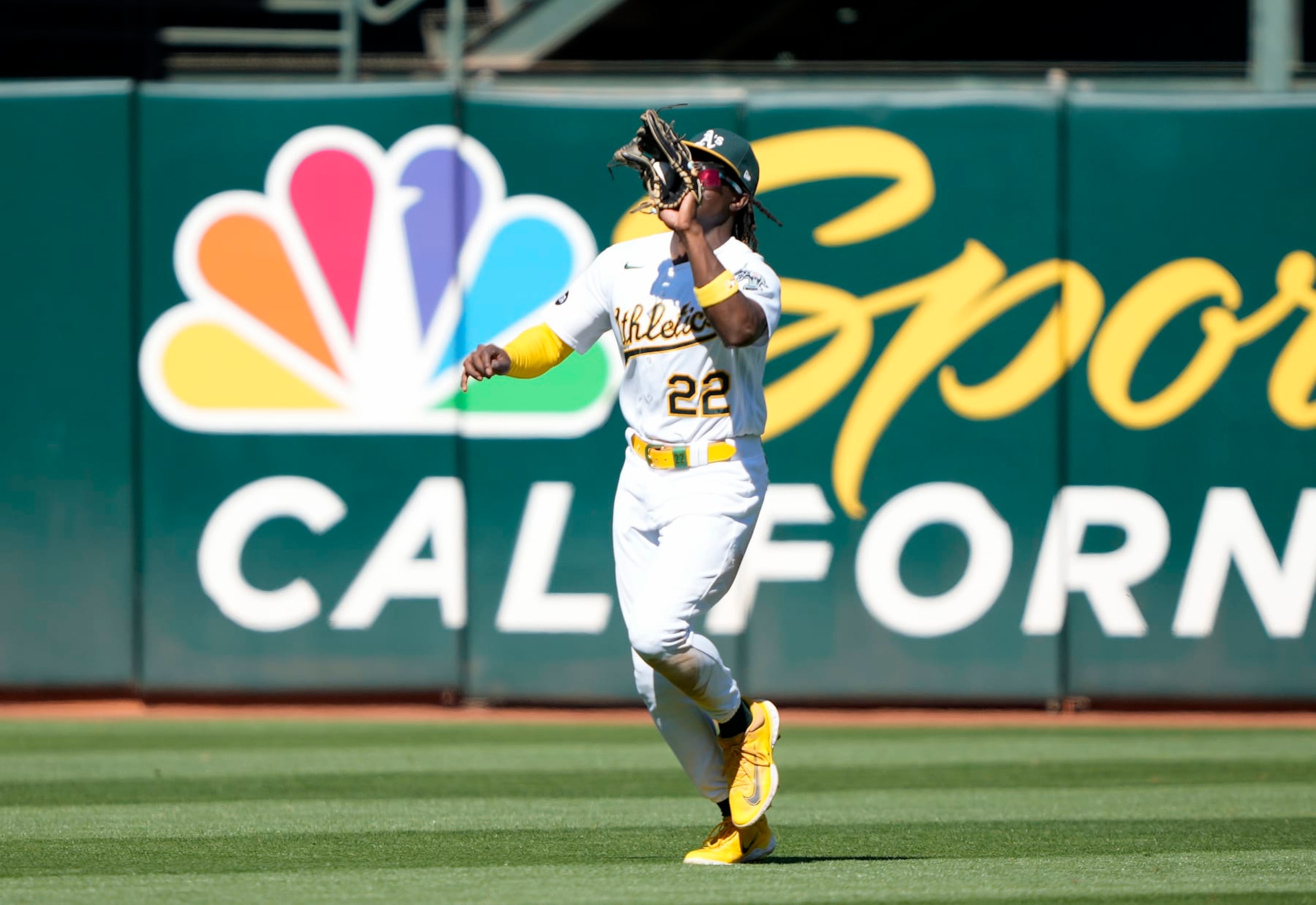 OAKLAND, CALIFORNIA - SEPTEMBER 24: Lawrence Butler #22 of the Oakland Athletics catches a fly ball hit by Miguel Cabrera #24 of the Detroit Tigers in the top of the seventh inning at RingCentral Coliseum on September 24, 2023 in Oakland, California. (Photo by Thearon W. Henderson/Getty Images) OAKLAND, CALIFORNIA - SEPTEMBER 24: Lawrence Butler #22 of the Oakland Athletics catches a fly ball hit by Miguel Cabrera #24 of the Detroit Tigers in the top of the seventh inning at RingCentral Coliseum on September 24, 2023 in Oakland, California. (Photo by Thearon W. Henderson/Getty Images)