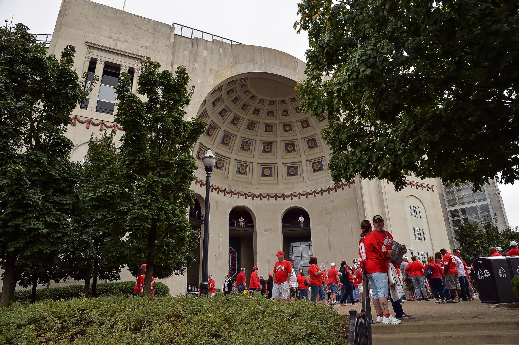 COLUMBUS, OH - SEPTEMBER 26:  A general view of the exterior of Ohio Stadium before the Ohio State Buckeyes play against the Western Michigan Broncos on September 26, 2015 in Columbus, Ohio.   (Photo by Jamie Sabau/Getty Images) 