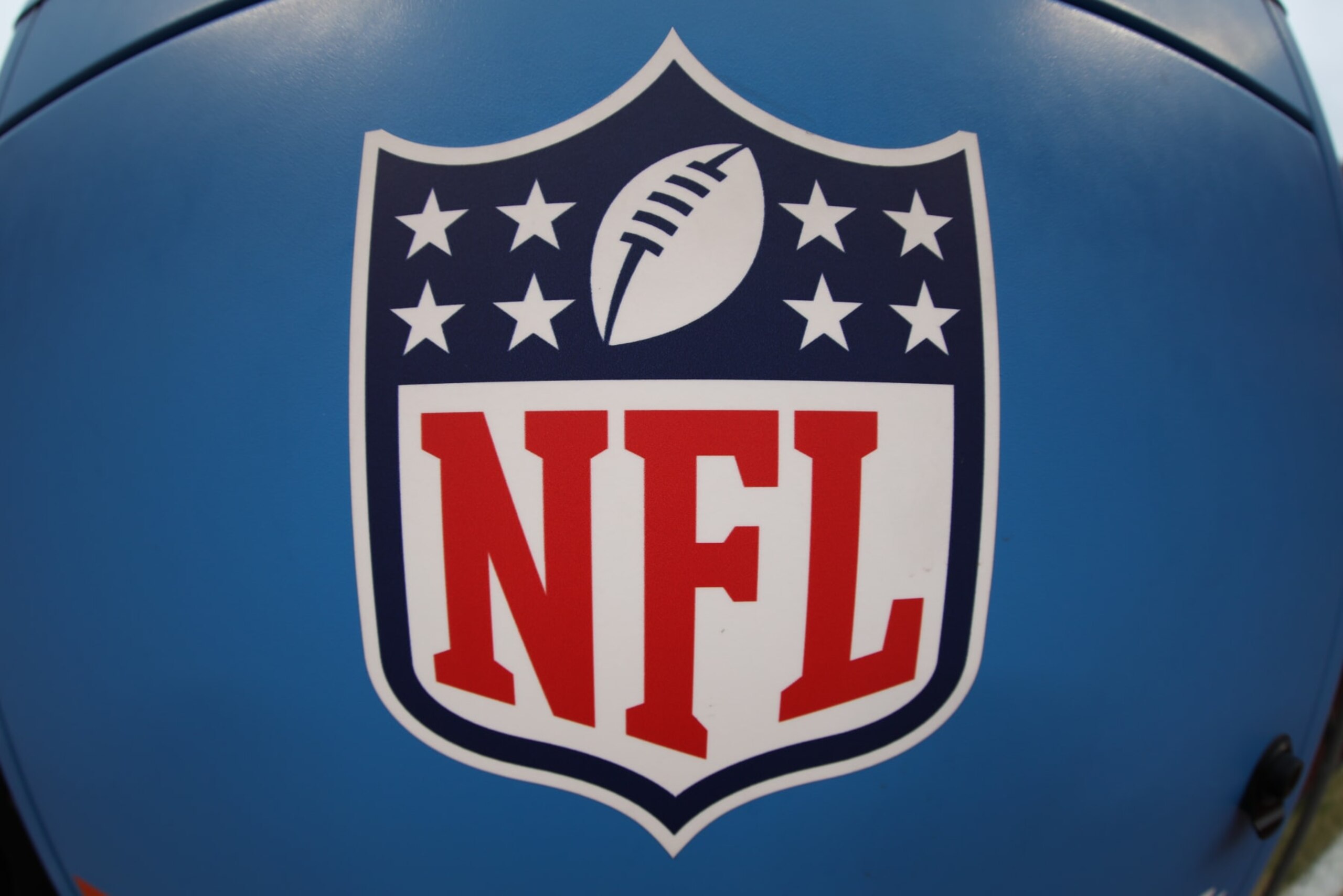 KANSAS CITY, MO - DECEMBER 31: A view of the NFL logo during an NFL game between the Cincinnati Bengals and Kansas City Chiefs on Dec 31, 2023 at GEHA Field at Arrowhead Stadium in Kansas City, MO. (Photo by Scott Winters/Icon Sportswire via Getty Images) KANSAS CITY, MO - DECEMBER 31: A view of the NFL logo during an NFL game between the Cincinnati Bengals and Kansas City Chiefs on Dec 31, 2023 at GEHA Field at Arrowhead Stadium in Kansas City, MO. (Photo by Scott Winters/Icon Sportswire via Getty Images)
