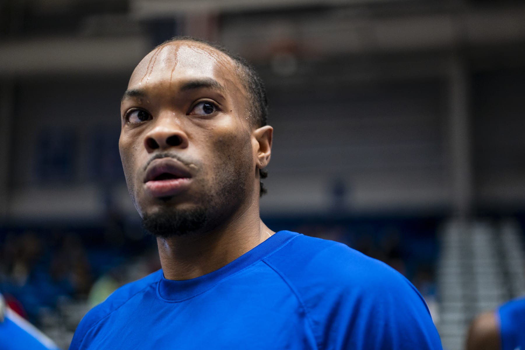 WILMINGTON, DE - NOVEMBER 22: Javonte Smart #39 of the Delaware Blue Coats looks on before a game against College Park Skyhawks on November 22, 2023 at Chase Fieldhouse in Wilmington, Delaware. NOTE TO USER: User expressly acknowledges and agrees that, by downloading and/or using this Photograph, user is consenting to the terms and conditions of the Getty Images License Agreement. Mandatory Copyright Notice: Copyright 2023 NBAE (Photo by Mary Kate Ridgway/NBAE via Getty Images)