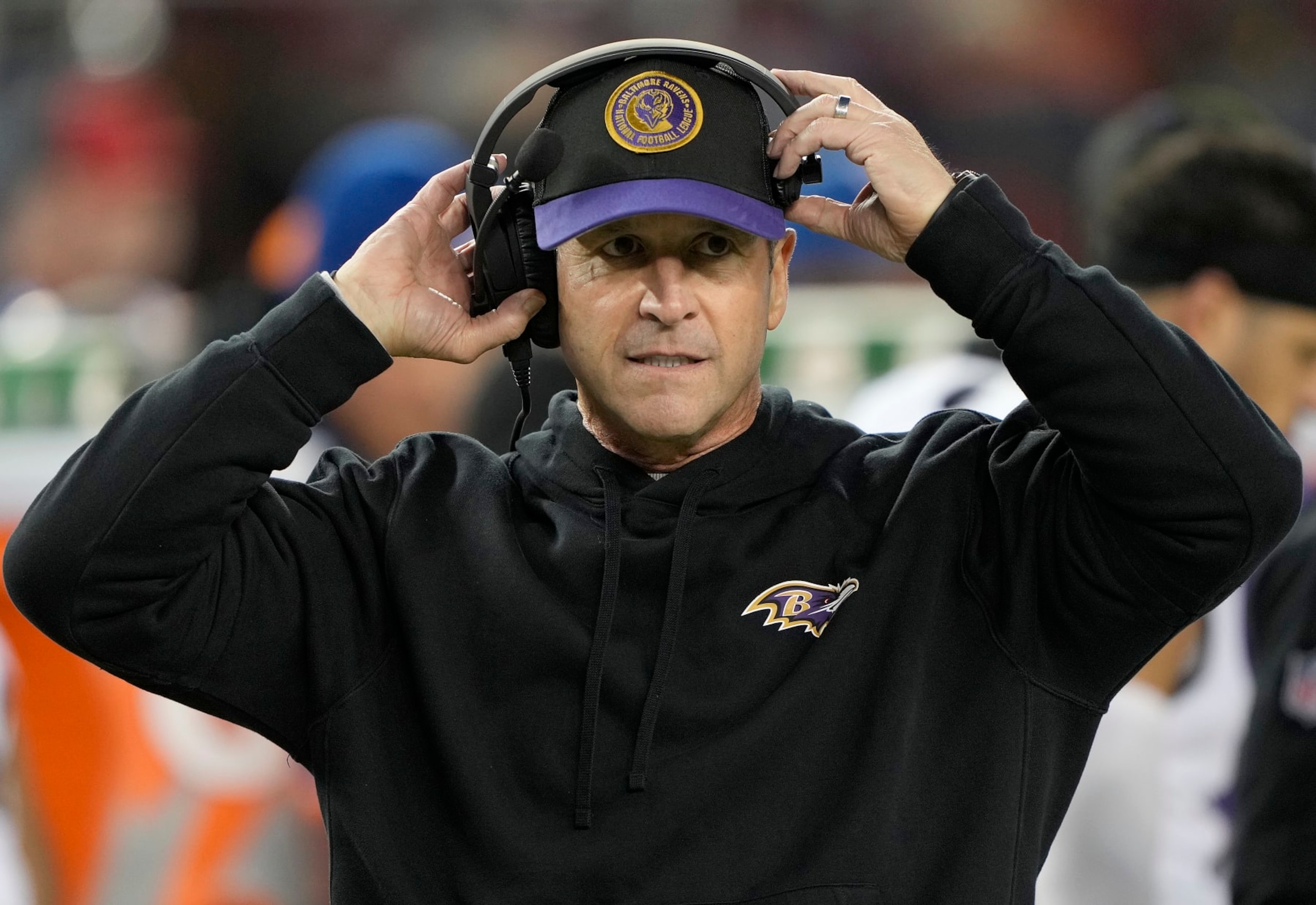 Ravens head coach John Harbaugh
