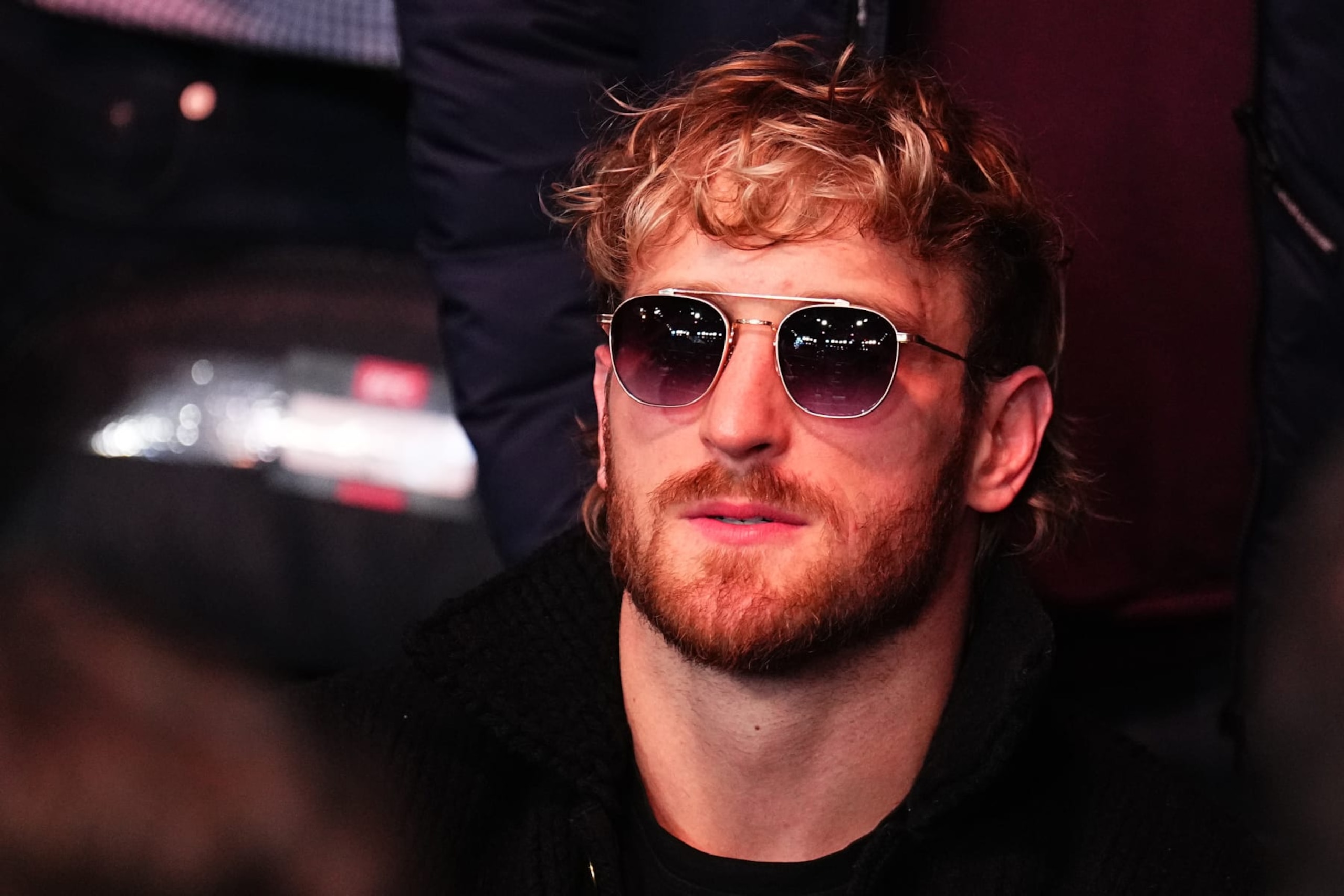 NEW YORK, NEW YORK - NOVEMBER 11: Logan Paul is seen in attendance during the UFC 295 event at Madison Square Garden on November 11, 2023 in New York City. (Photo by Chris Unger/Zuffa LLC via Getty Images)