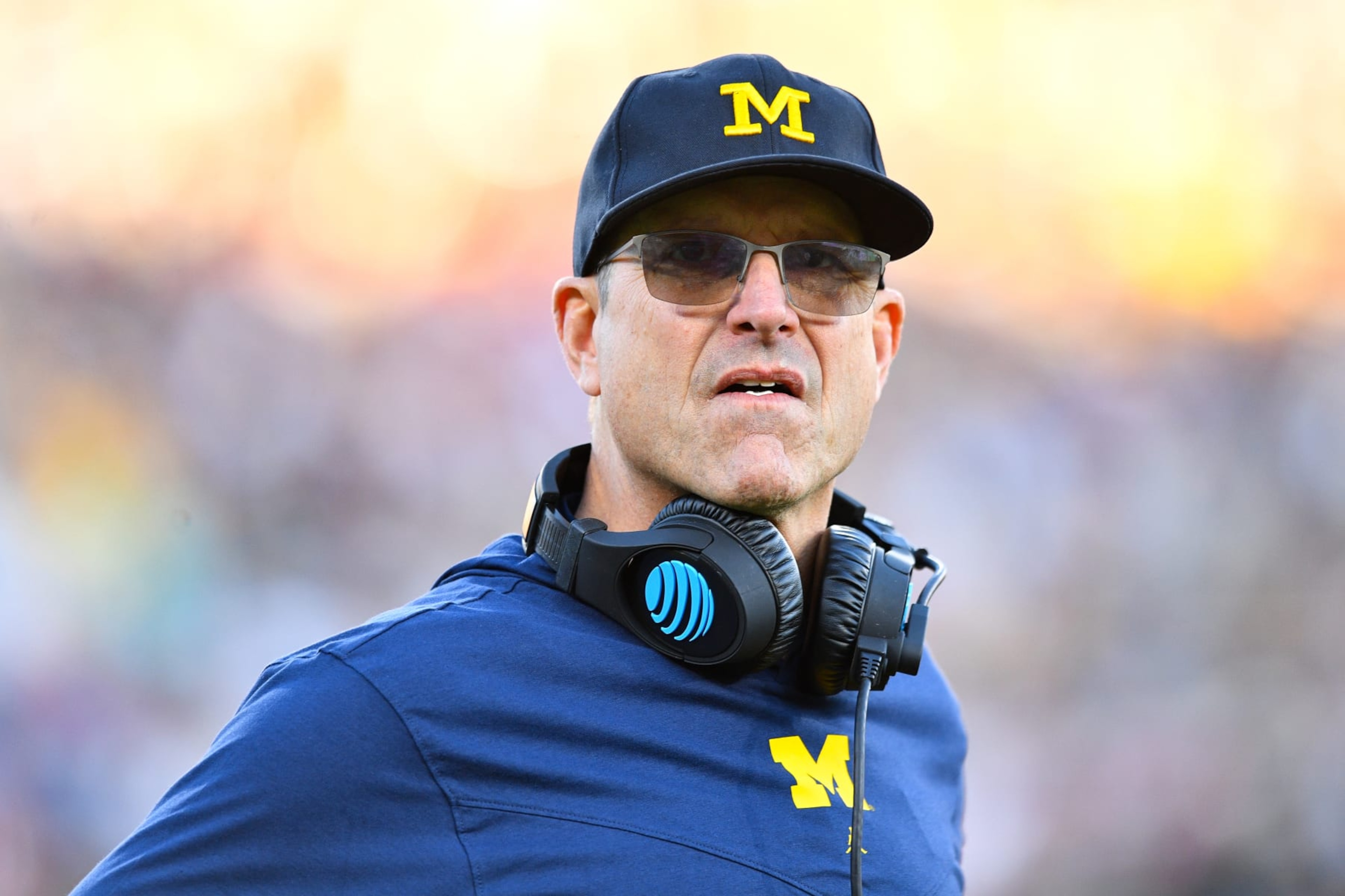 Michigan head coach Jim Harbaugh Michigan head coach Jim Harbaugh