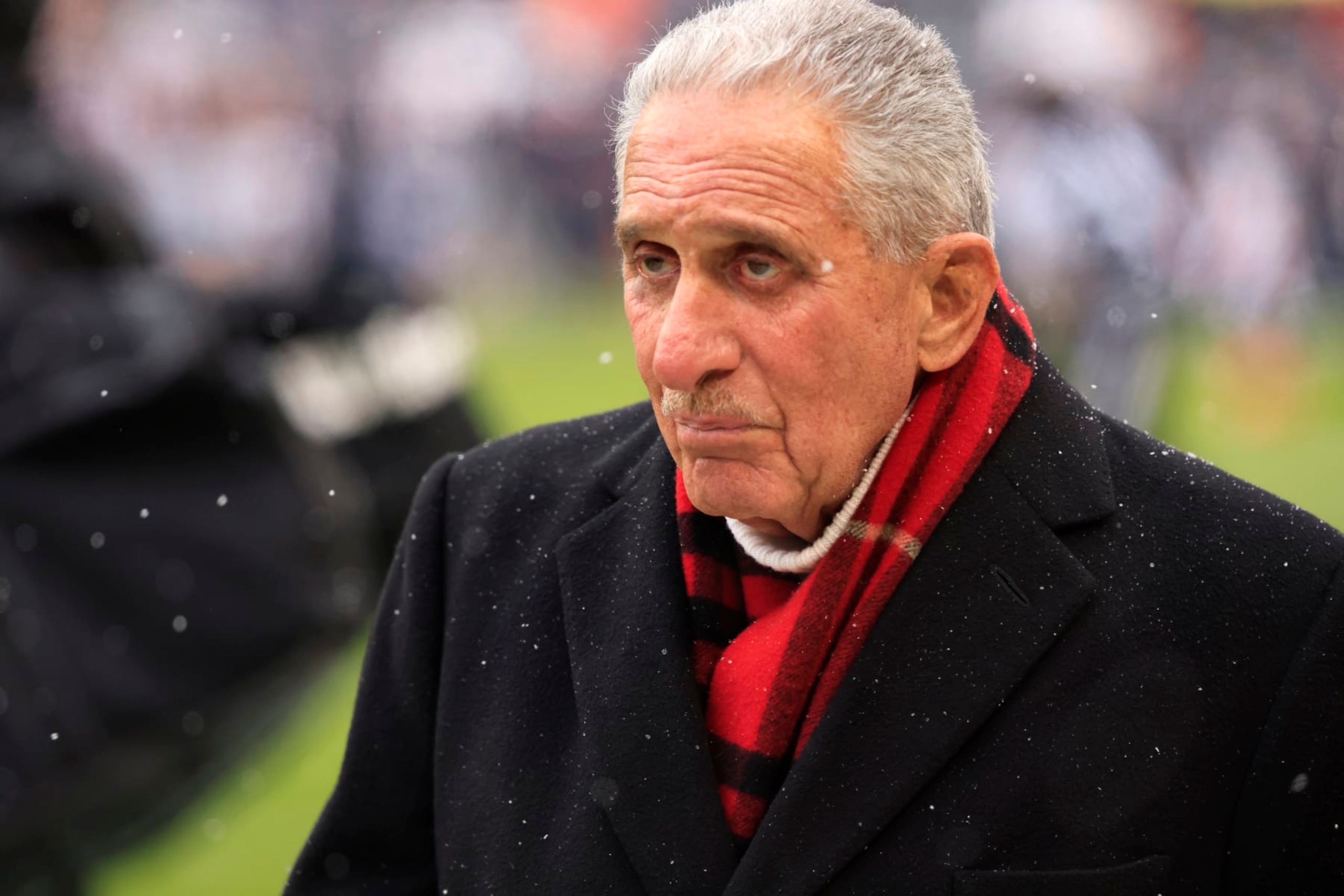 CHICAGO, ILLINOIS - DECEMBER 31: Atlanta Falcons owner Arthur Blank looks on prior to a game against the Chicago Bears at Soldier Field on December 31, 2023 in Chicago, Illinois. (Photo by Justin Casterline/Getty Images) CHICAGO, ILLINOIS - DECEMBER 31: Atlanta Falcons owner Arthur Blank looks on prior to a game against the Chicago Bears at Soldier Field on December 31, 2023 in Chicago, Illinois. (Photo by Justin Casterline/Getty Images)