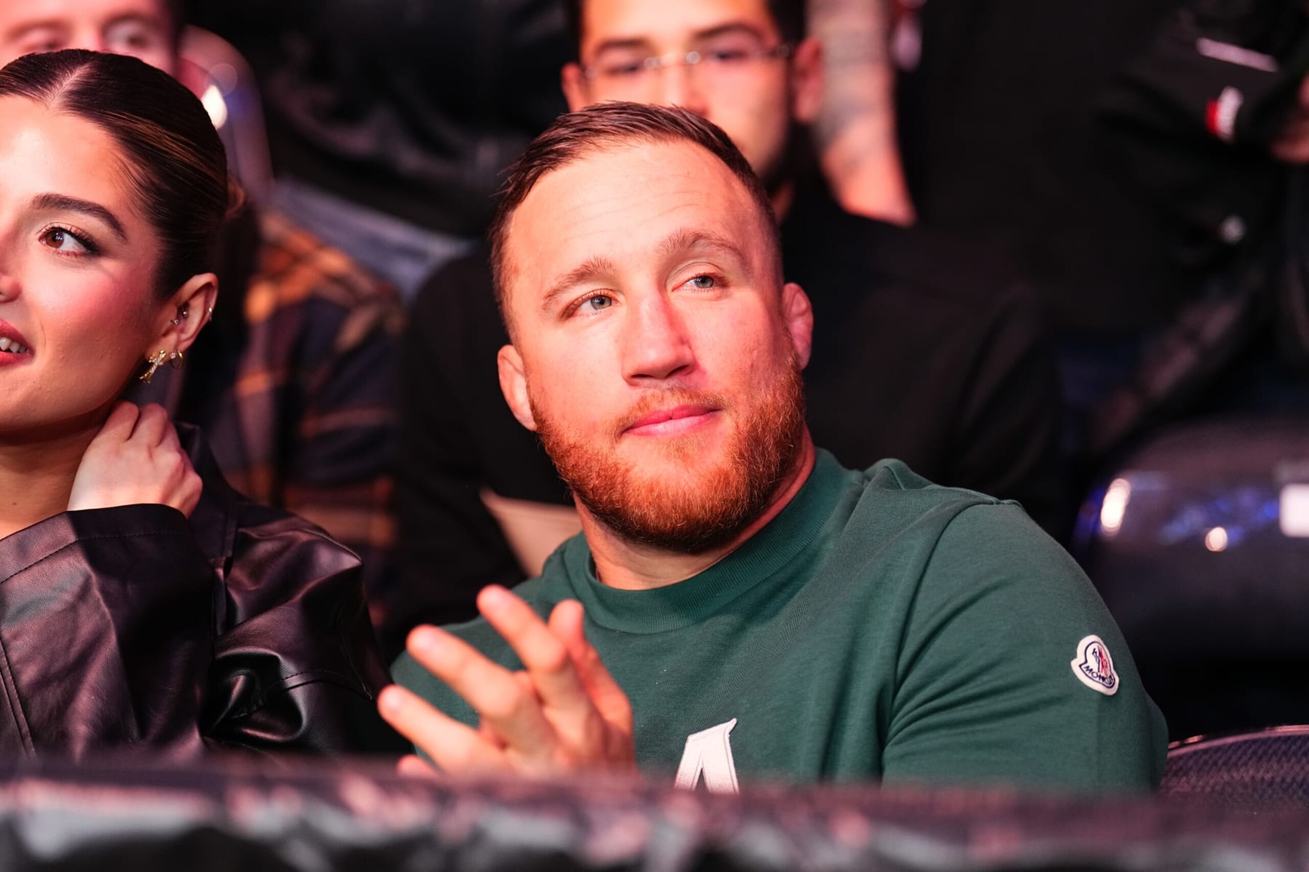 NEW YORK, NEW YORK - NOVEMBER 11: Justin Gaethje is seen in attendance during the UFC 295 event at Madison Square Garden on November 11, 2023 in New York City. (Photo by Chris Unger/Zuffa LLC via Getty Images)