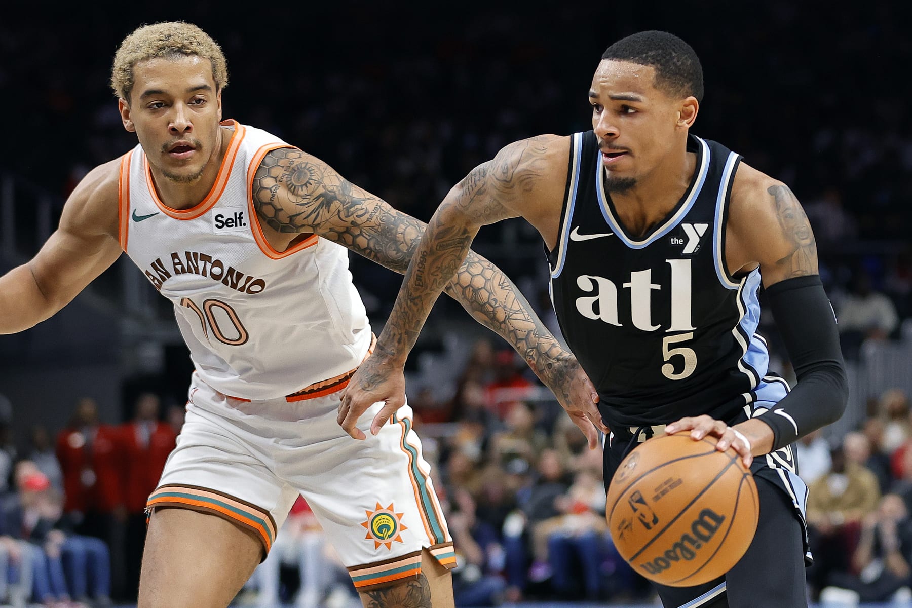 Jeremy Sochan and Dejounte Murray