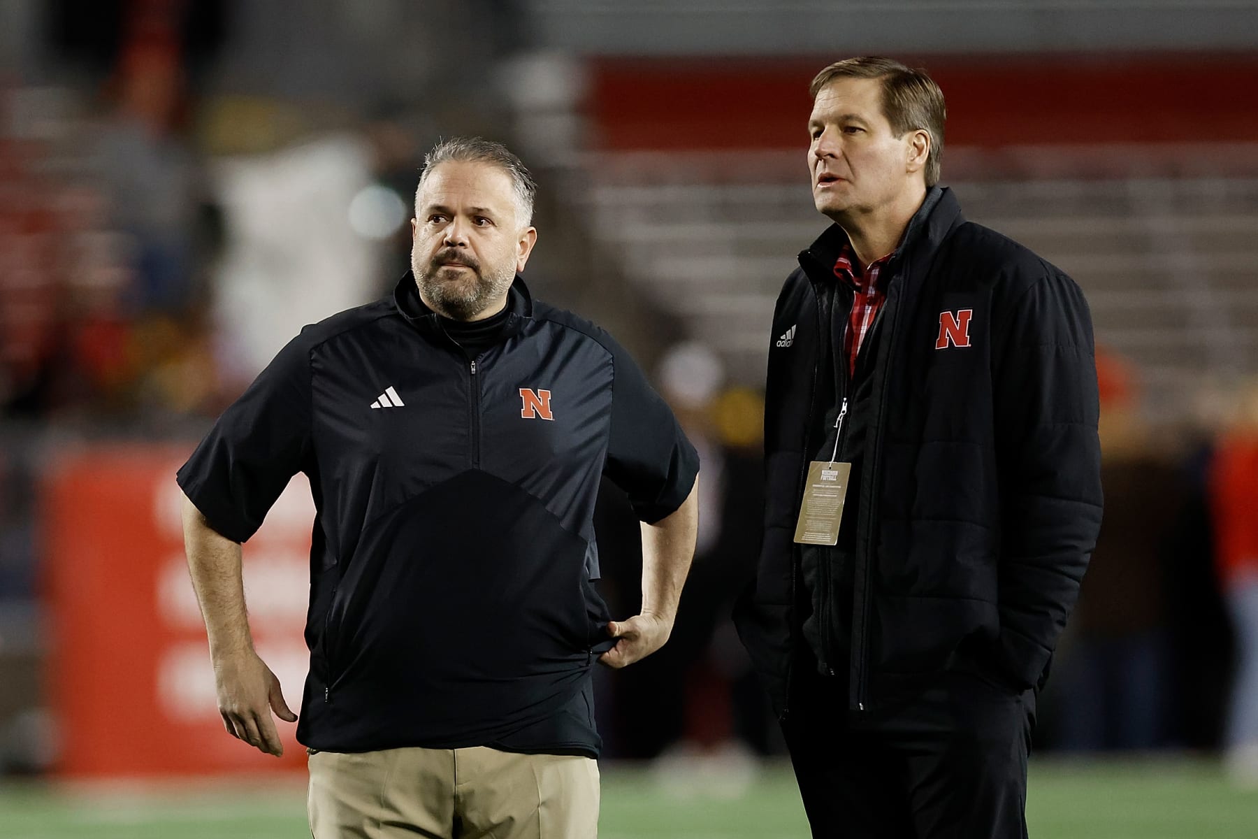 Nebraska athletic director Trev Alberts with head coach Matt Rhule