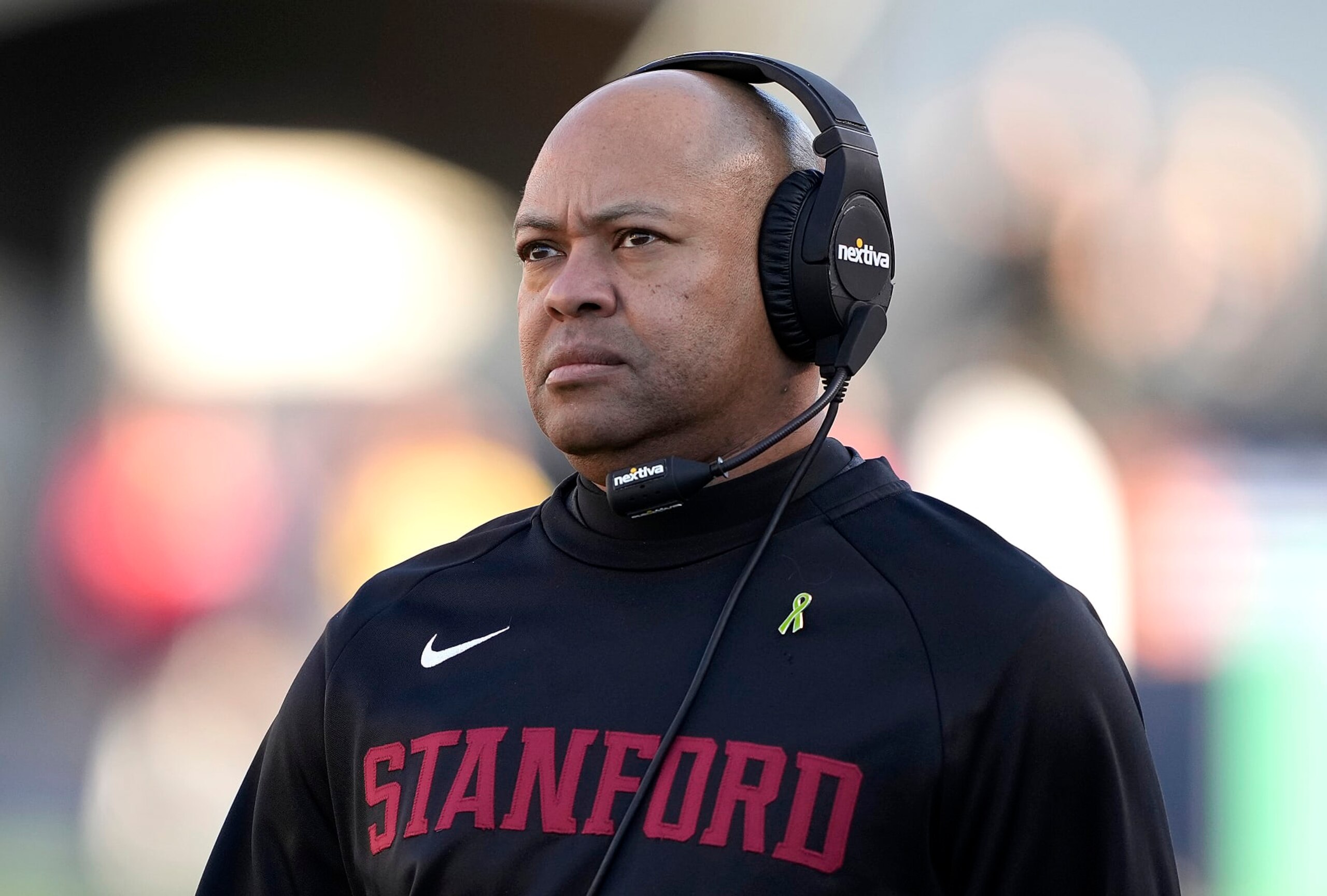BERKELEY, CALIFORNIA - NOVEMBER 19: Head coach David Shaw of the Stanford Cardinal looks on from the sidelines against the California Golden Bears during the first quarter at California Memorial Stadium on November 19, 2022 in Berkeley, California. (Photo by Thearon W. Henderson/Getty Images) BERKELEY, CALIFORNIA - NOVEMBER 19: Head coach David Shaw of the Stanford Cardinal looks on from the sidelines against the California Golden Bears during the first quarter at California Memorial Stadium on November 19, 2022 in Berkeley, California. (Photo by Thearon W. Henderson/Getty Images)