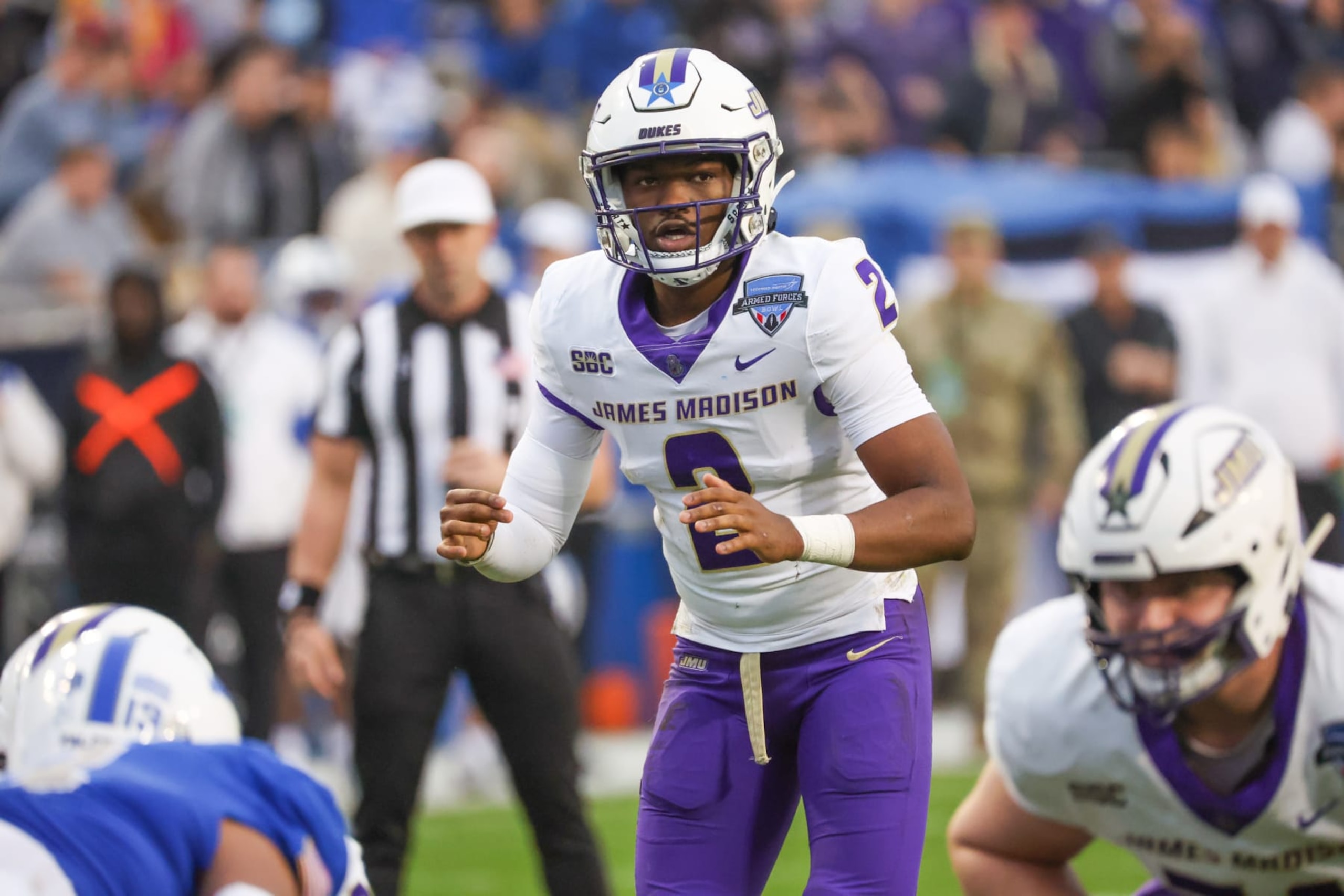 James Madison Dukes quarterback Jordan McCloud.