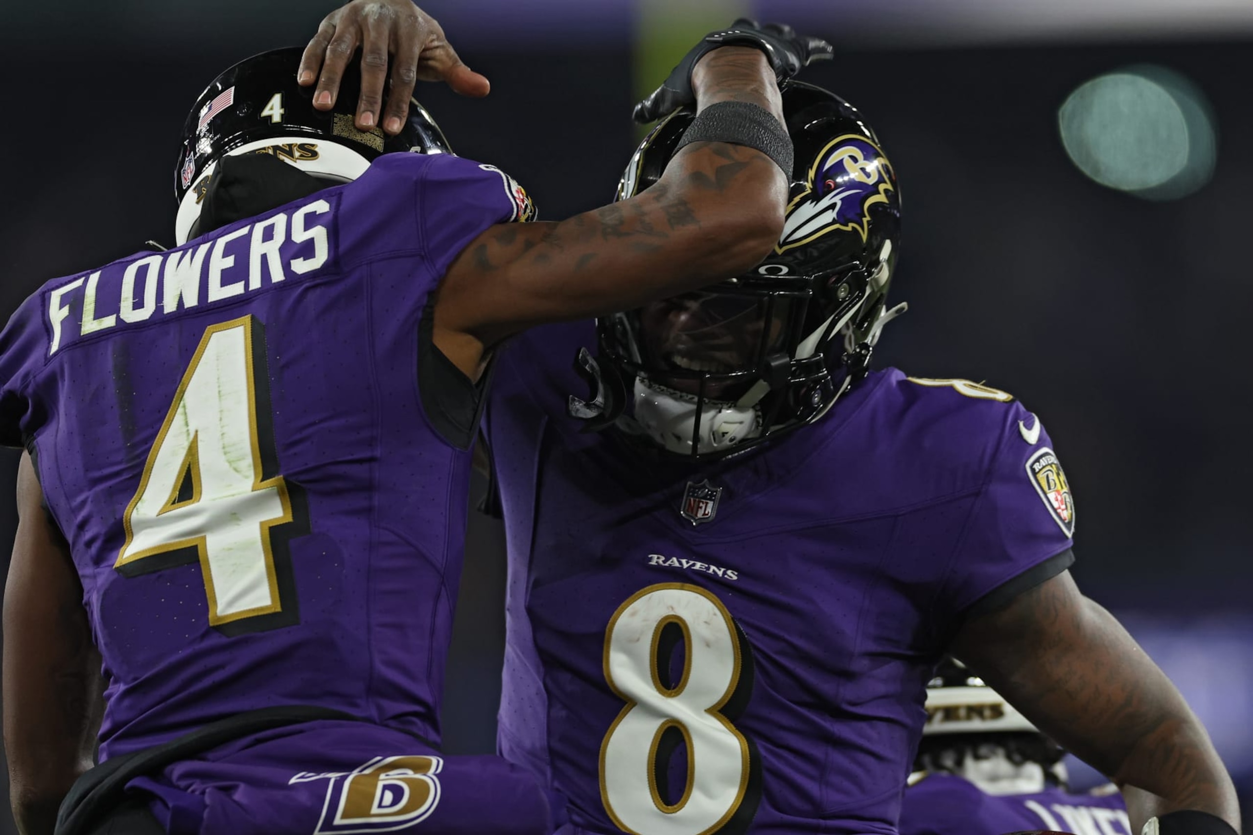 Zay Flowers and Lamar Jackson