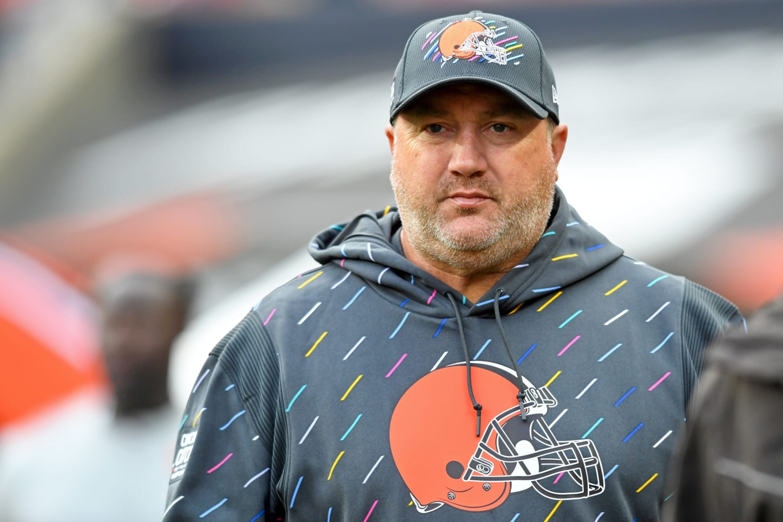 CLEVELAND, OH - OCTOBER 17: Offensive coordinator Alex Van Pelt of the Cleveland Browns walks onto the field prior to a game against the Arizona Cardinals at FirstEnergy Stadium on October 17, 2021 in Cleveland, Ohio. (Photo by Nick Cammett/Diamond Images via Getty Images)