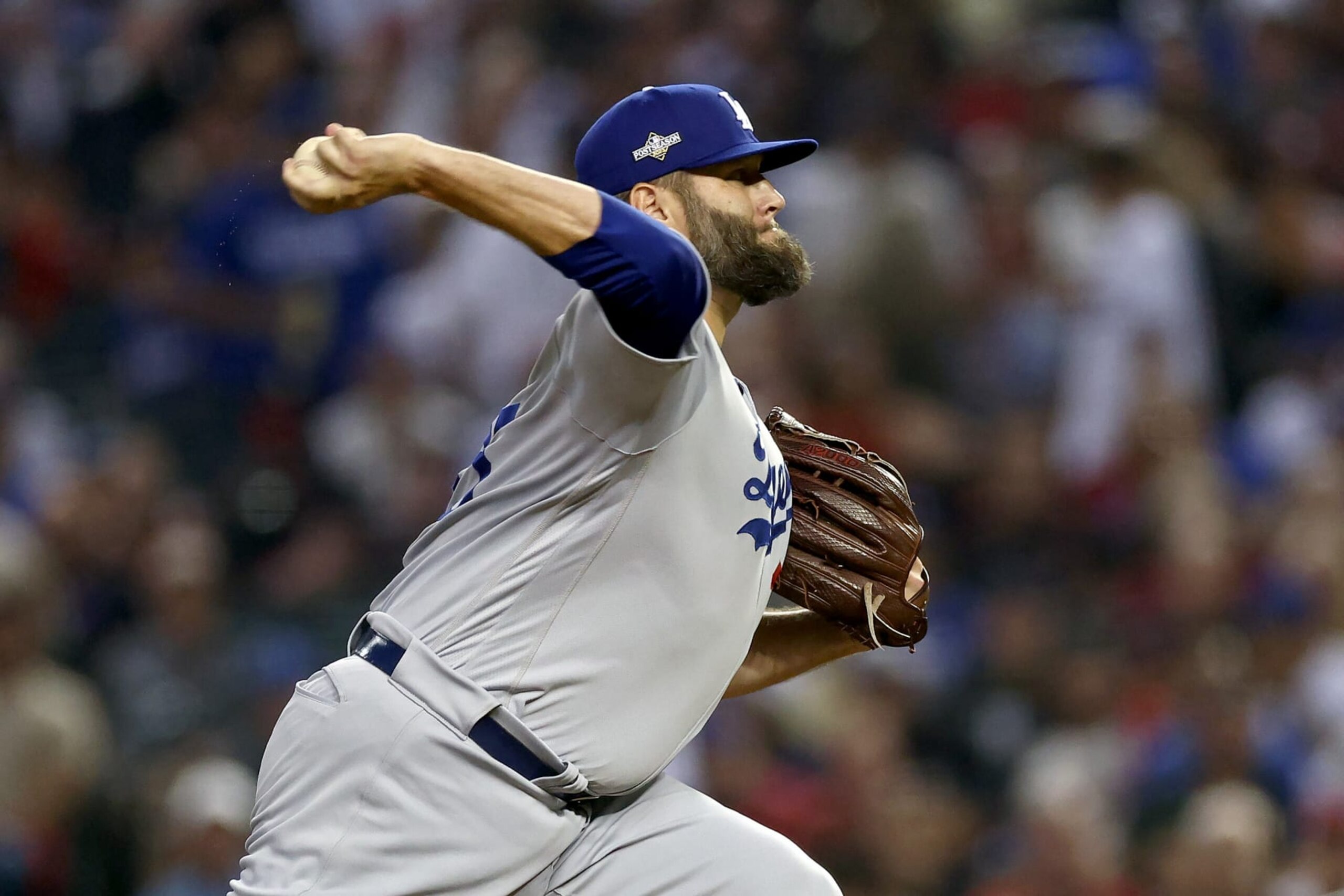 PHOENIX, ARIZONA - OCTOBER 11: Lance Lynn #35 of the Los Angeles Dodgers pitches in the first inning against the Arizona Diamondbacks during Game Three of the Division Series at Chase Field on October 11, 2023 in Phoenix, Arizona. (Photo by Elsa/Getty Images) PHOENIX, ARIZONA - OCTOBER 11: Lance Lynn #35 of the Los Angeles Dodgers pitches in the first inning against the Arizona Diamondbacks during Game Three of the Division Series at Chase Field on October 11, 2023 in Phoenix, Arizona. (Photo by Elsa/Getty Images)