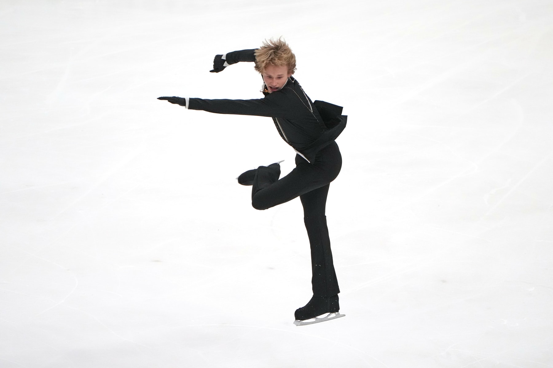 COLUMBUS, OH - JANUARY 28: Ilia Malinin skates in the Mens Free Skate at the 2024 Prevagen U.S. Figure Skating Championships in Columbus, Ohio on January 27, 2024 (Photo by Jason Mowry/Icon Sportswire via Getty Images)